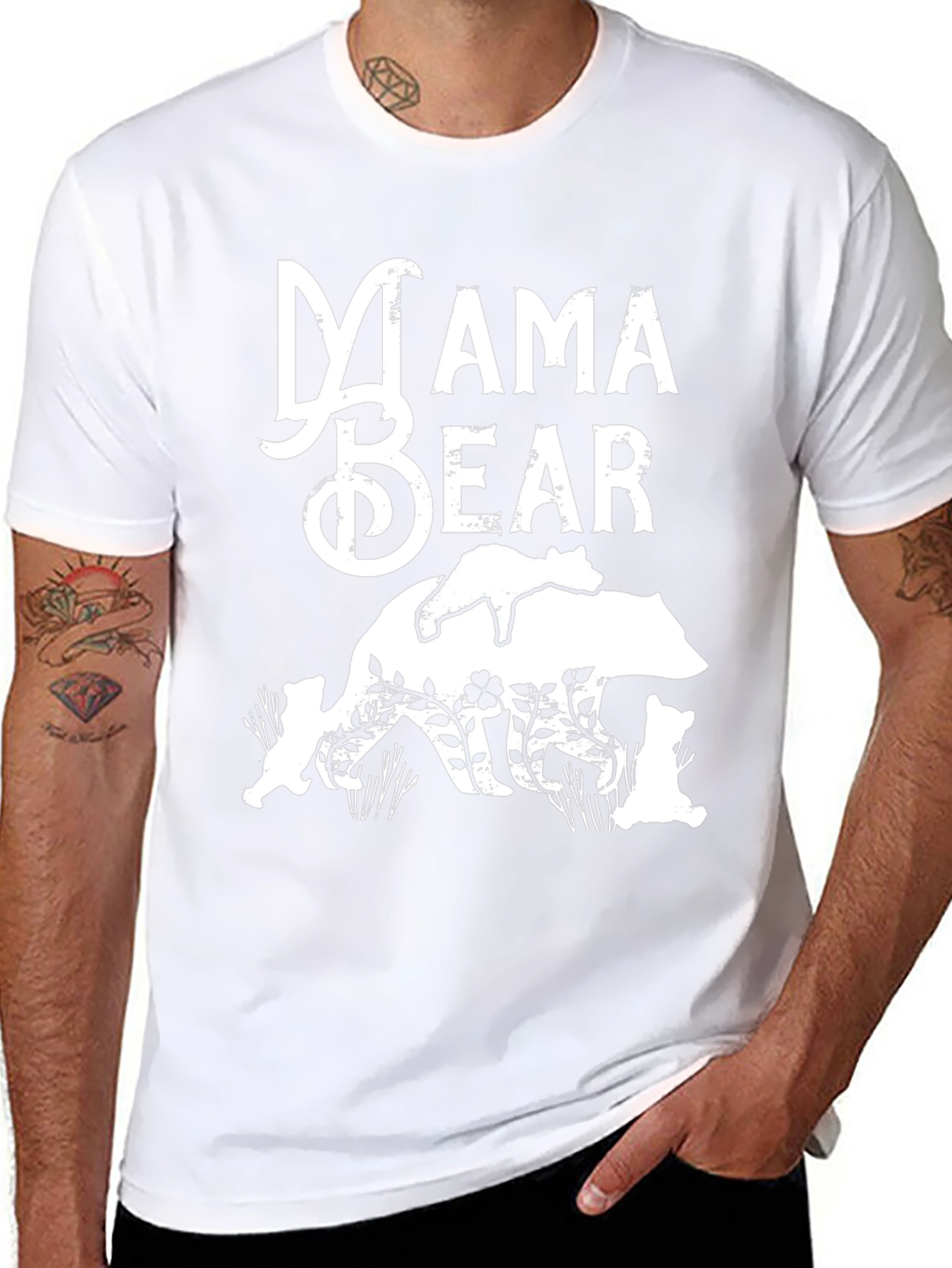 Mama Bear Graphic Tee - Black