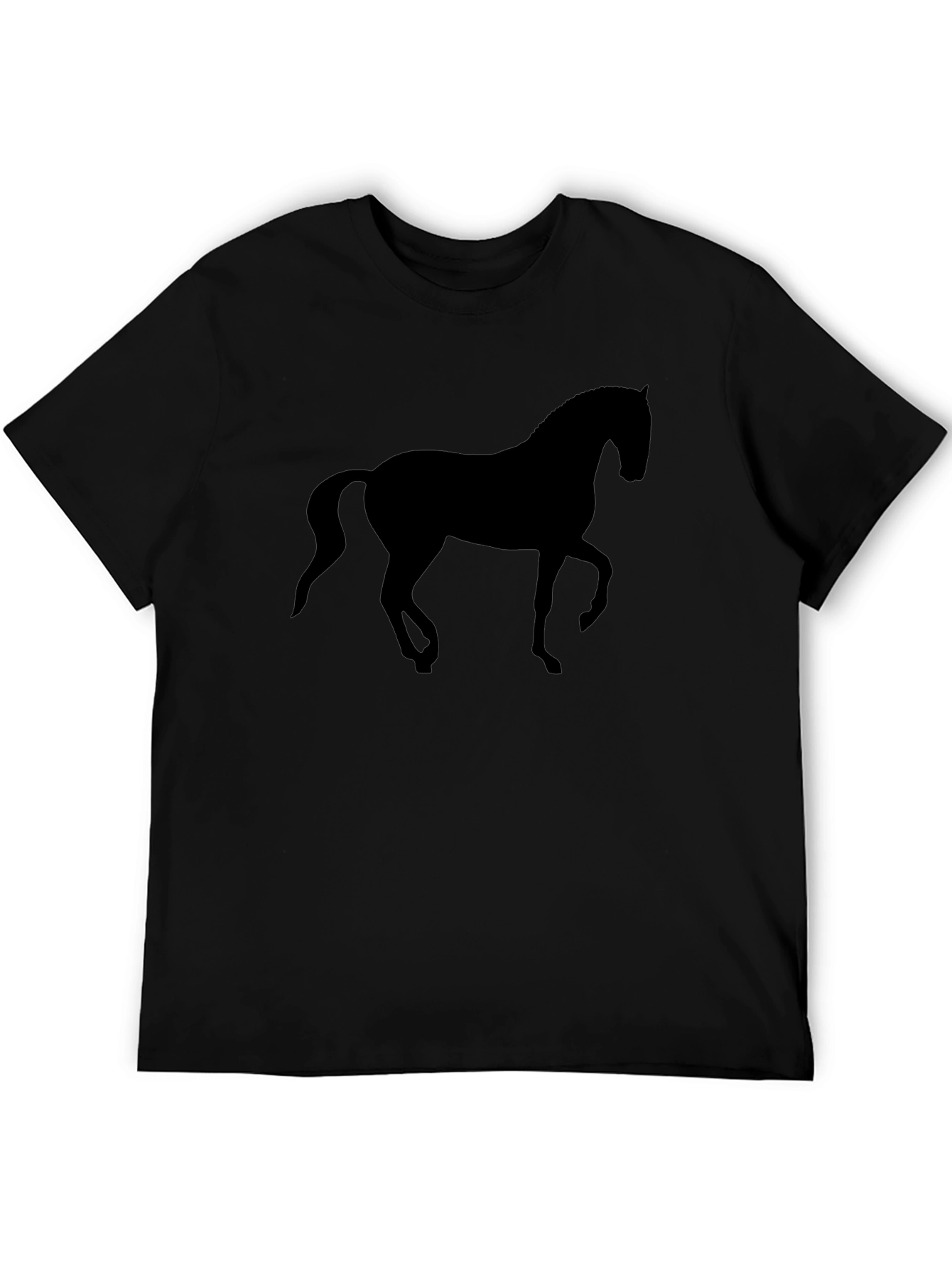 Horse Silhouette Graphic Tee - Classic Black T-Shirt