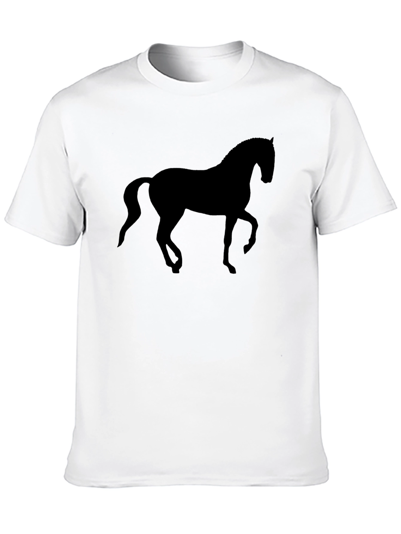 Horse Silhouette Graphic Tee - Classic Black T-Shirt