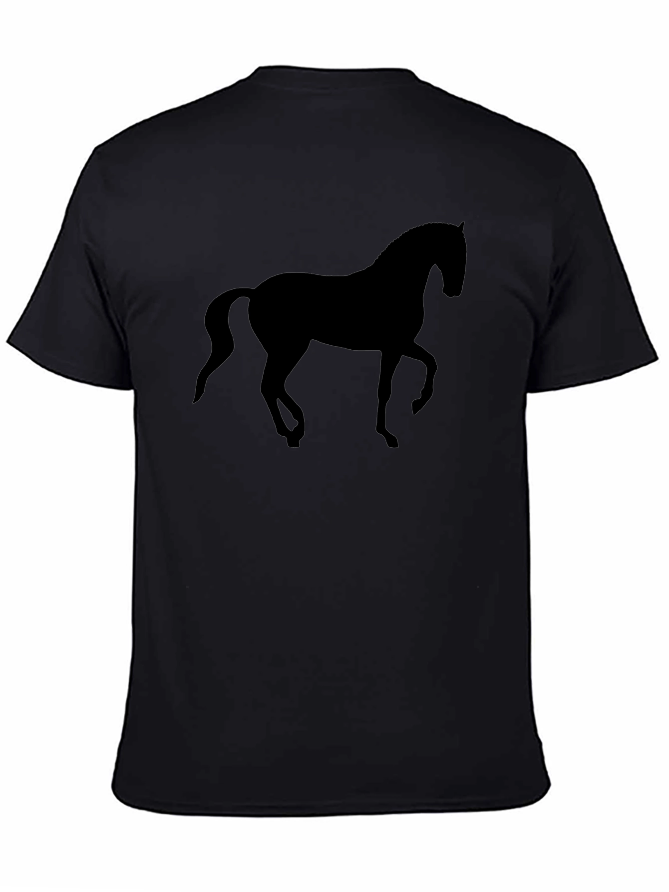 Horse Silhouette Graphic Tee - Classic Black T-Shirt