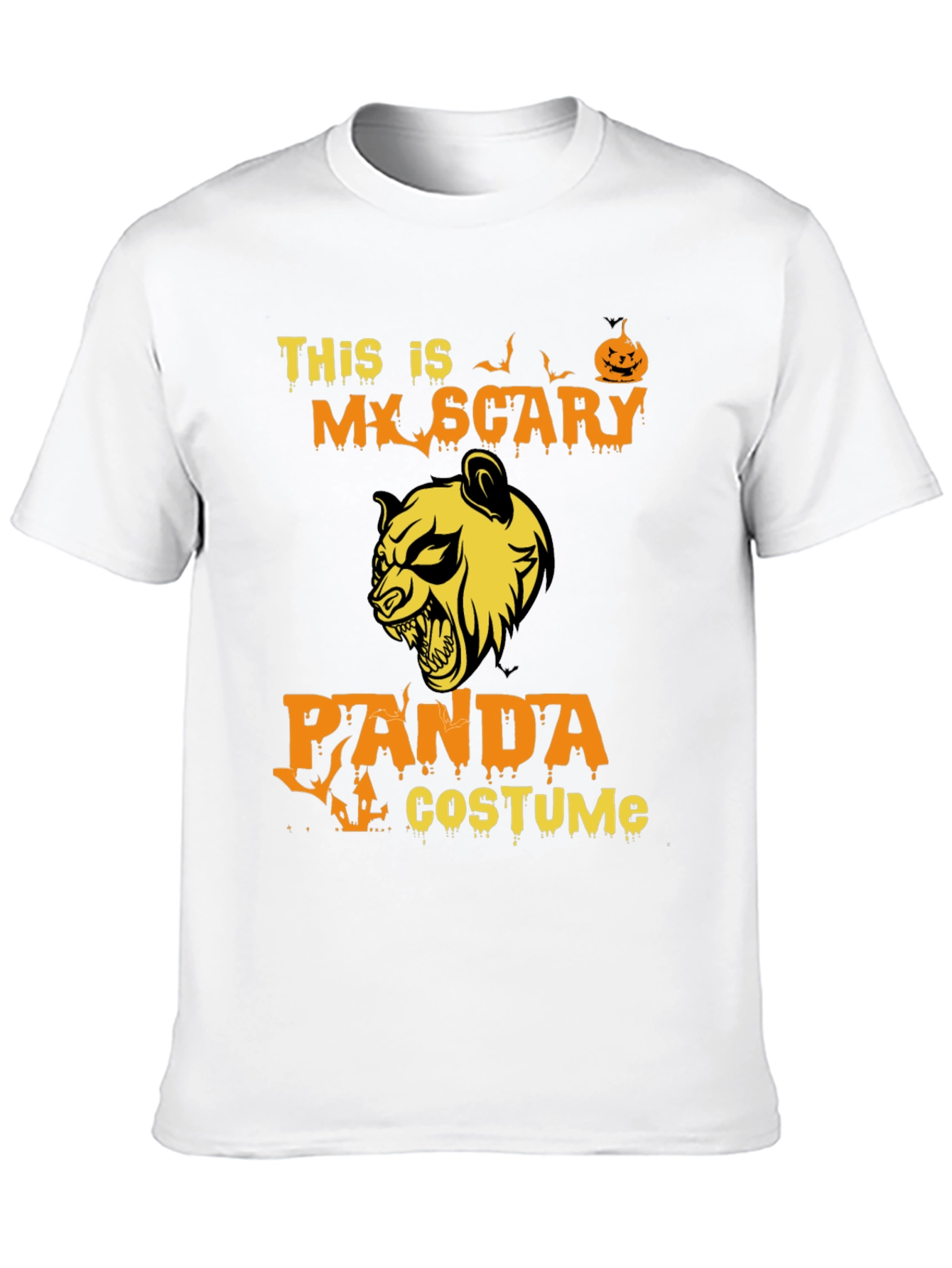 Scary Panda Halloween Costume Graphic Tee