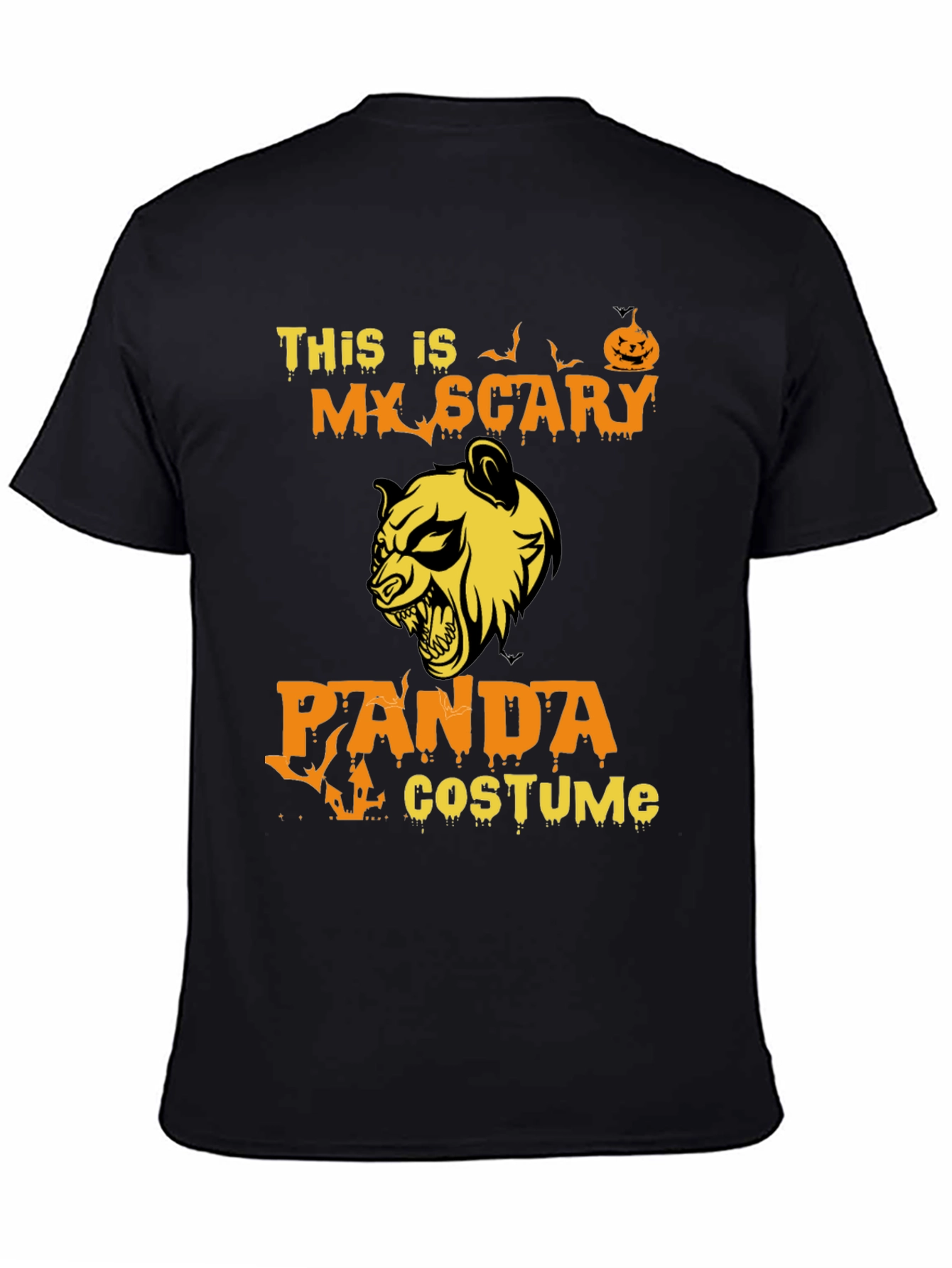 Scary Panda Halloween Costume Graphic Tee