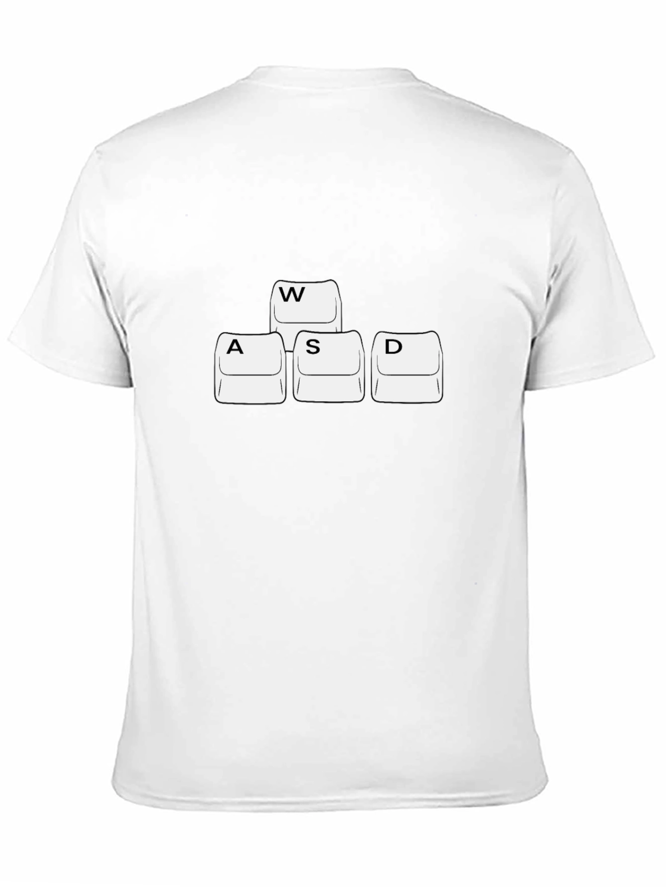 Gamer Keyboard WASD T-Shirt - Black Cotton Tee