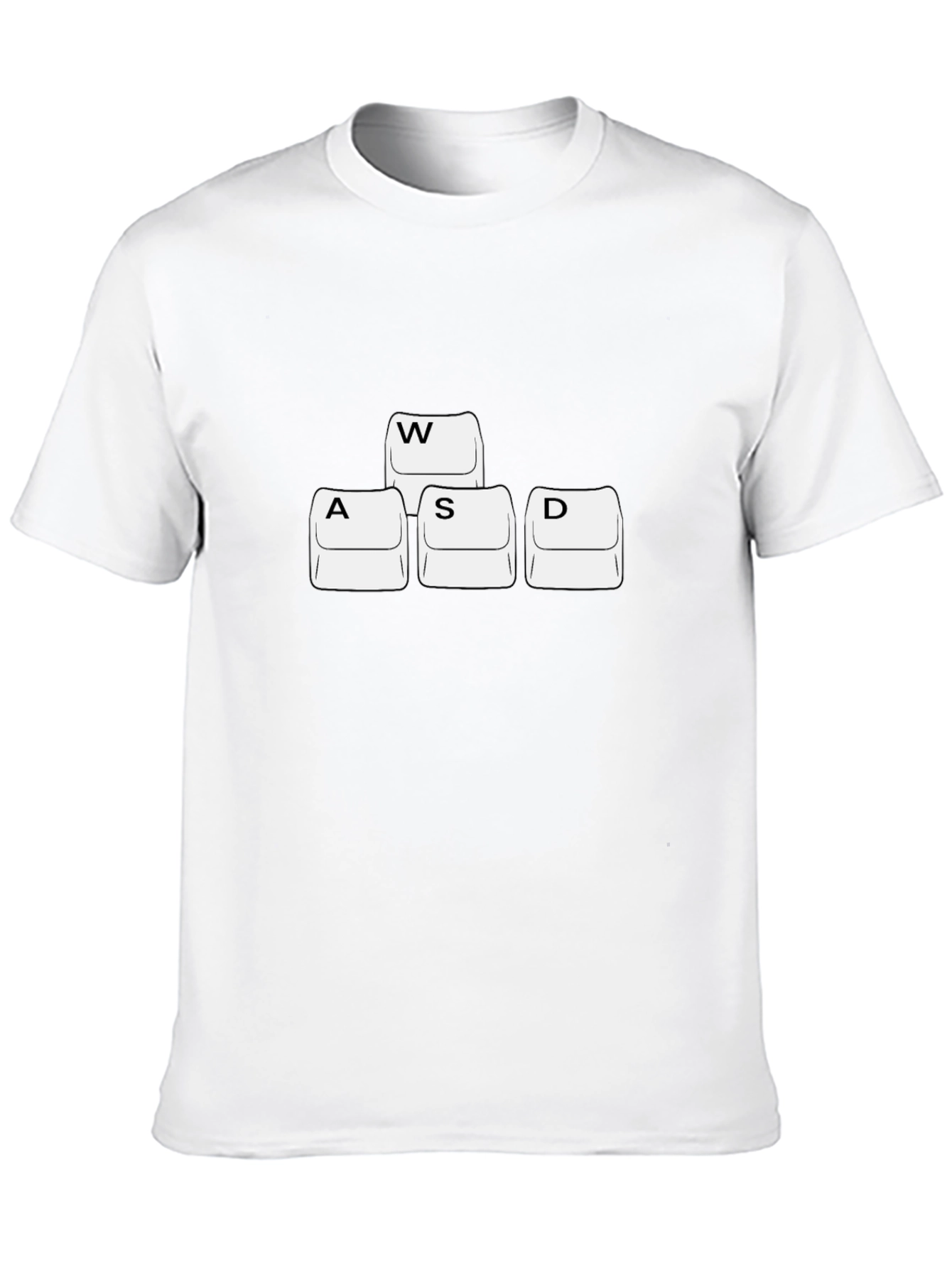 Gamer Keyboard WASD T-Shirt - Black Cotton Tee