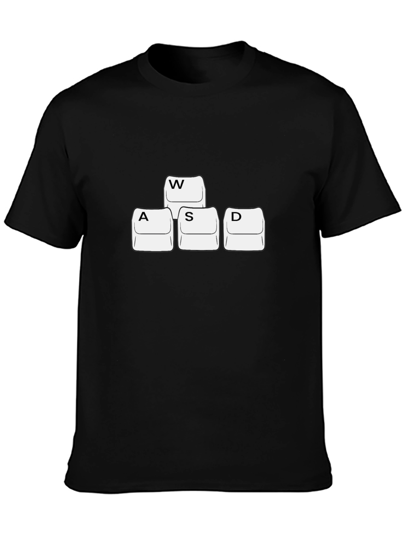 Gamer Keyboard WASD T-Shirt - Black Cotton Tee