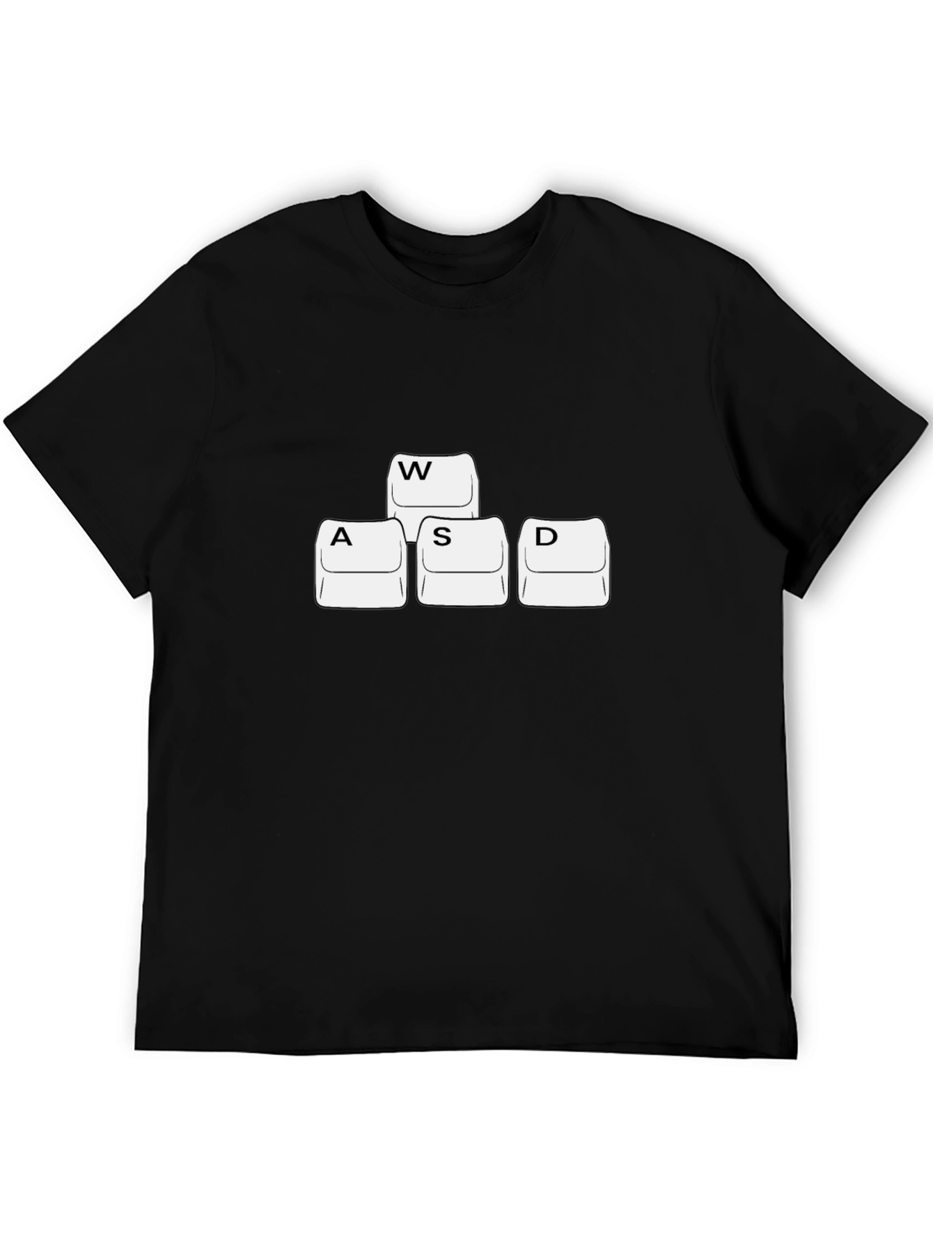 Gamer Keyboard WASD T-Shirt - Black Cotton Tee