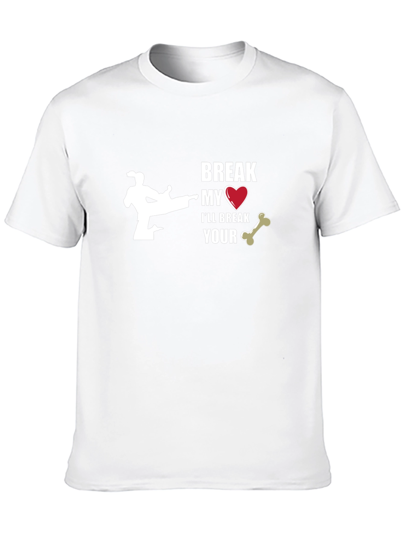 Break My Heart Karate Black Graphic T-Shirt