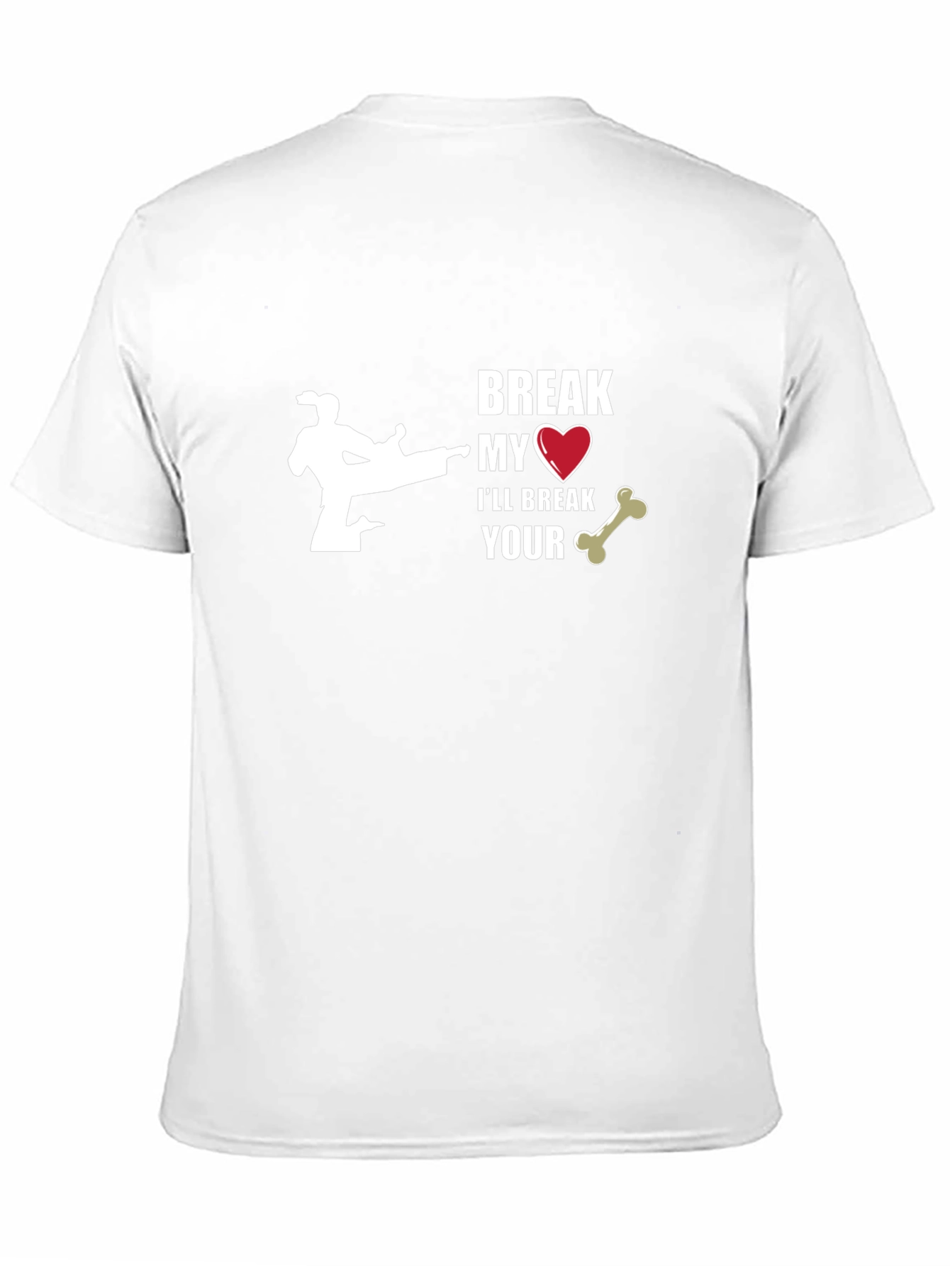 Break My Heart Karate Black Graphic T-Shirt