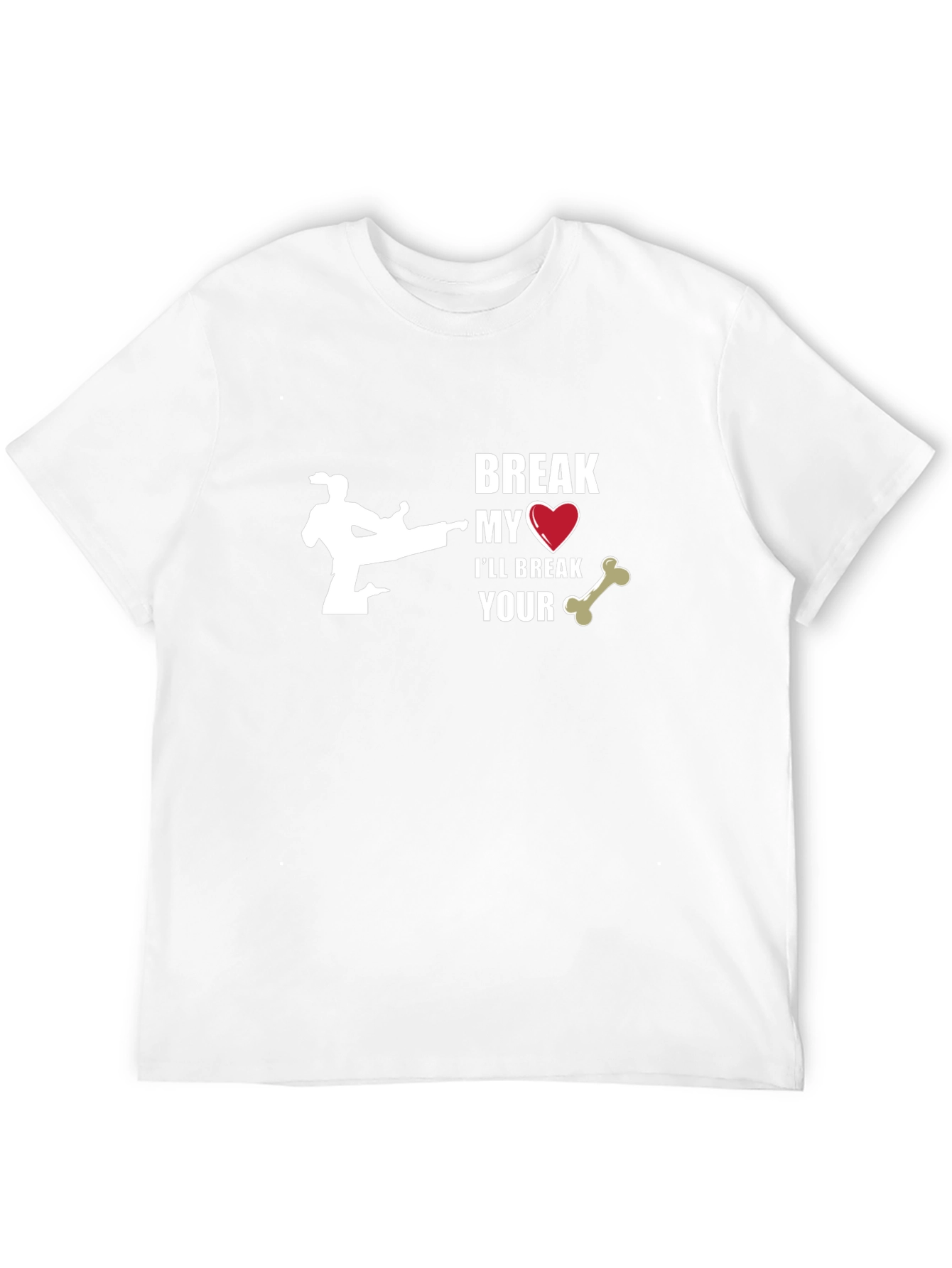 Break My Heart Karate Black Graphic T-Shirt