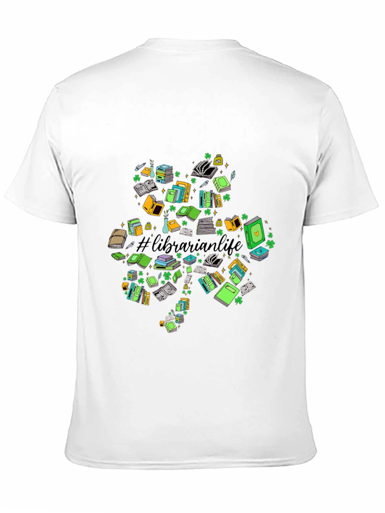 Librarian Life Shamrock T-Shirt