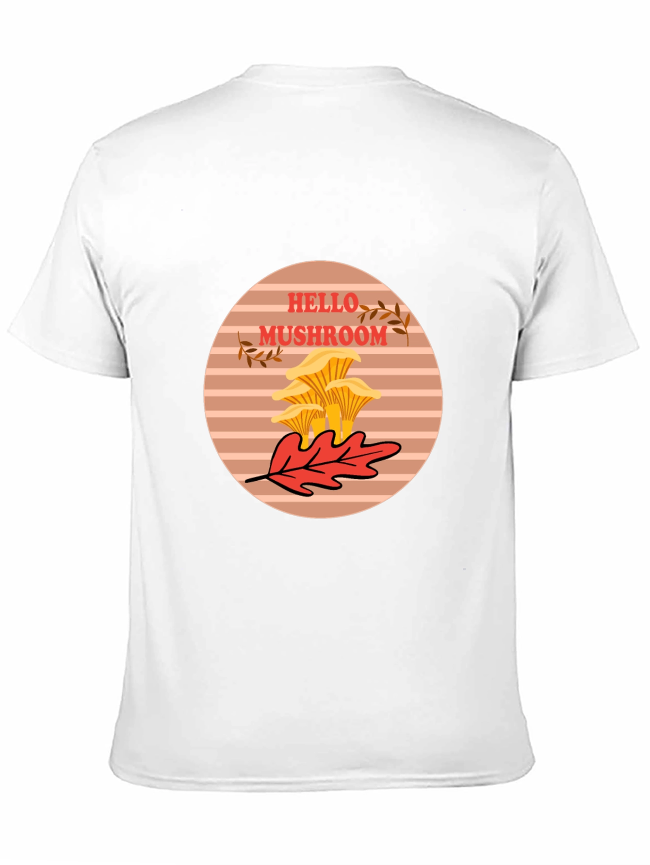 Hello Mushroom Graphic Tee - Unisex Black T-Shirt