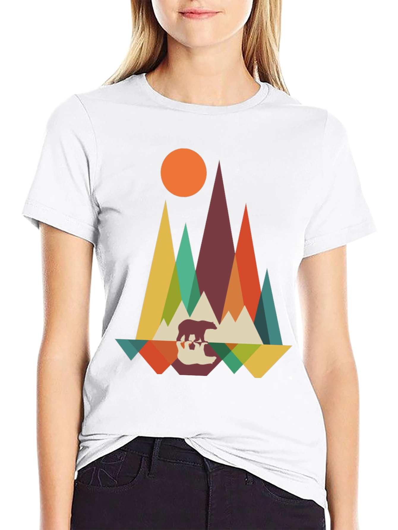 Mountain Bear Graphic Tee - Nature Inspired Design