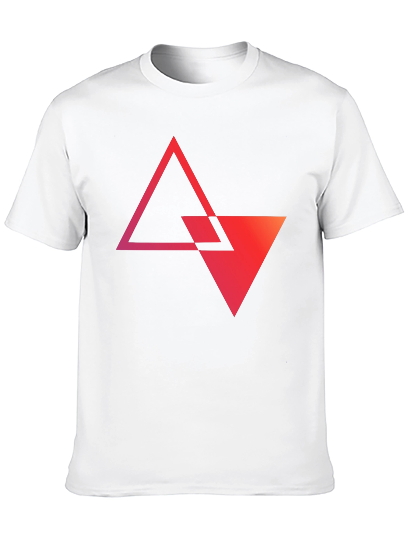 Geometric Triangle Graphic Tee - Modern Style
