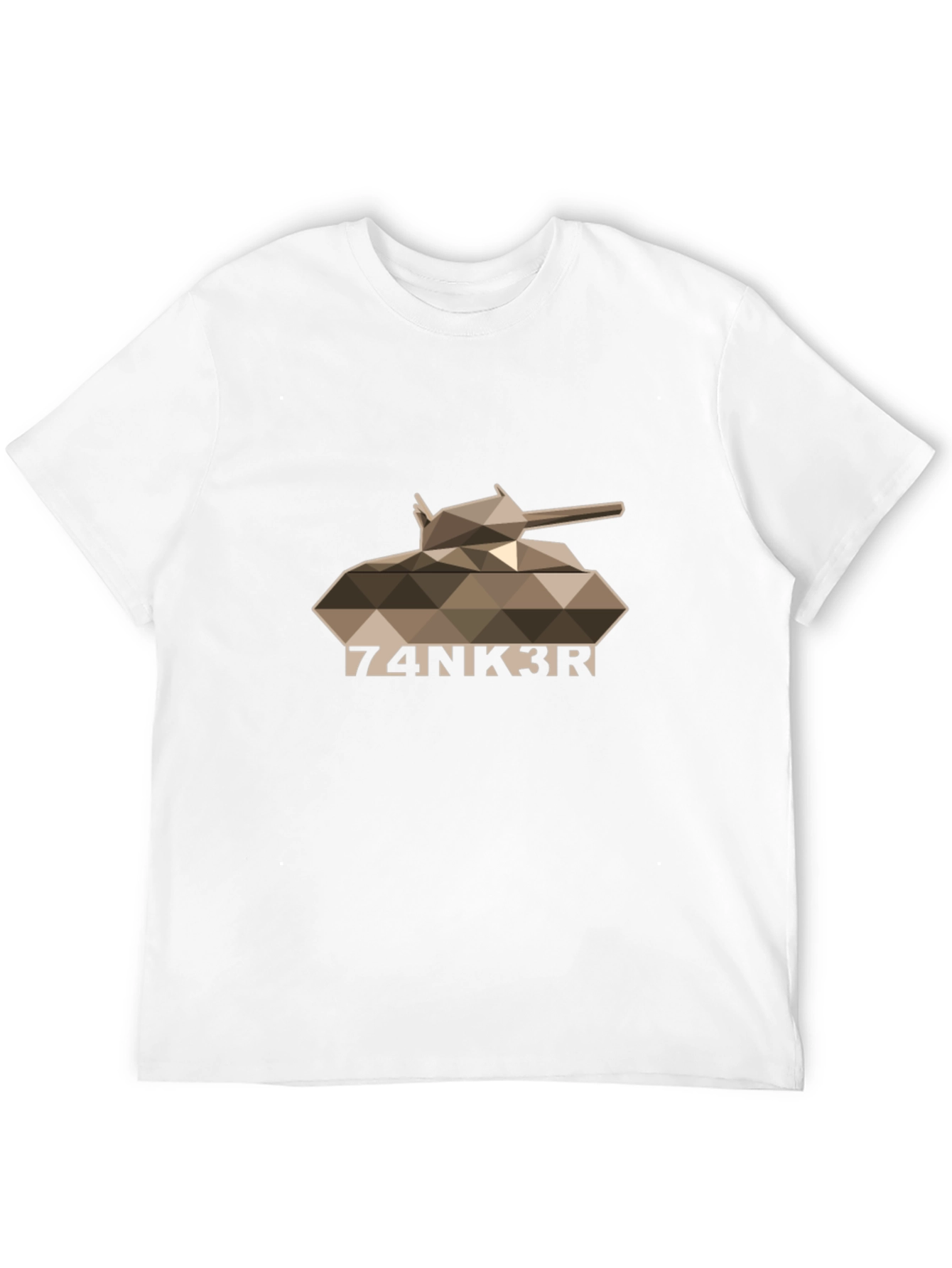 Geometric Tank Graphic T-Shirt - 74NK3R Design