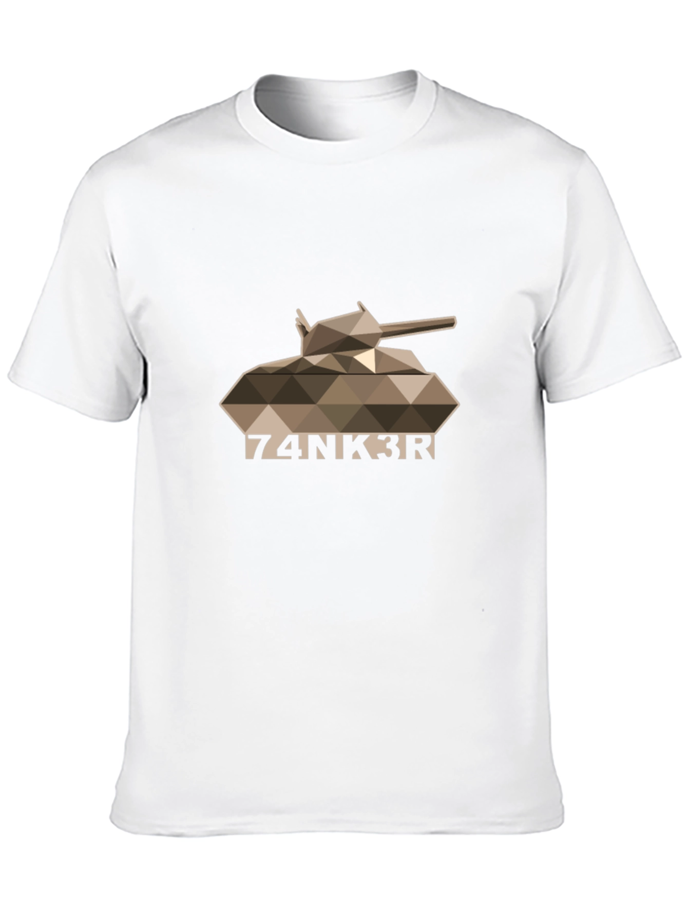 Geometric Tank Graphic T-Shirt - 74NK3R Design