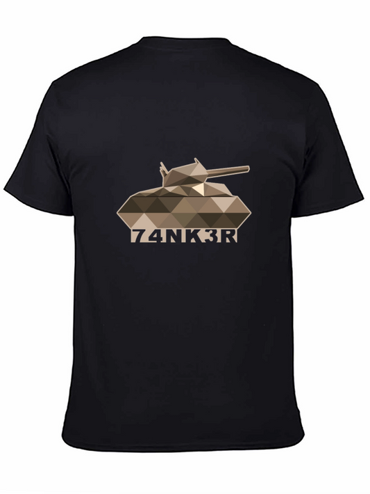 Geometric Tank Graphic T-Shirt - 74NK3R Design