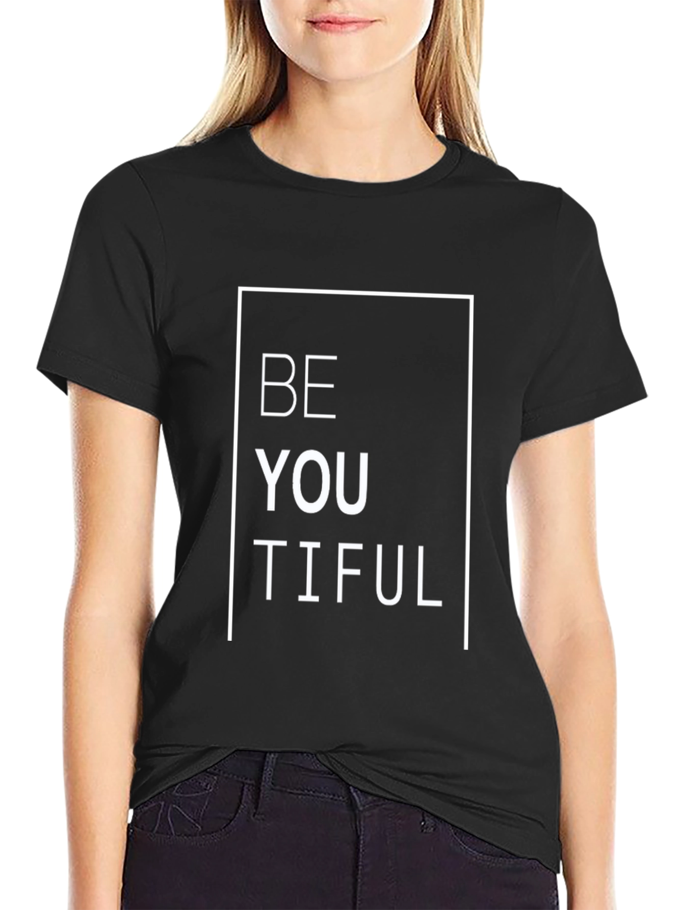 BeYOUtiful Black Graphic T-Shirt