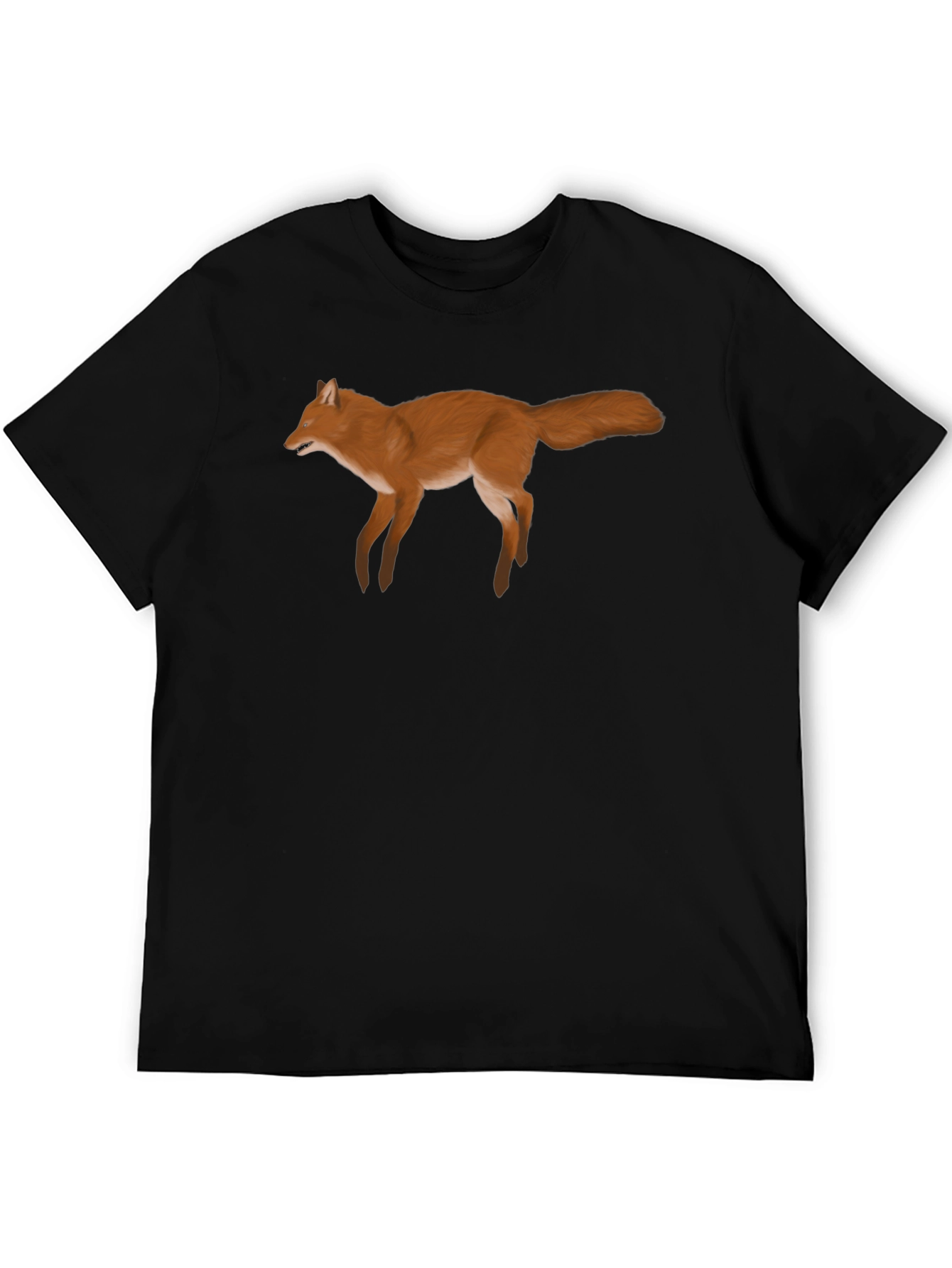 Fox Graphic Tee - Stylish Black T-Shirt