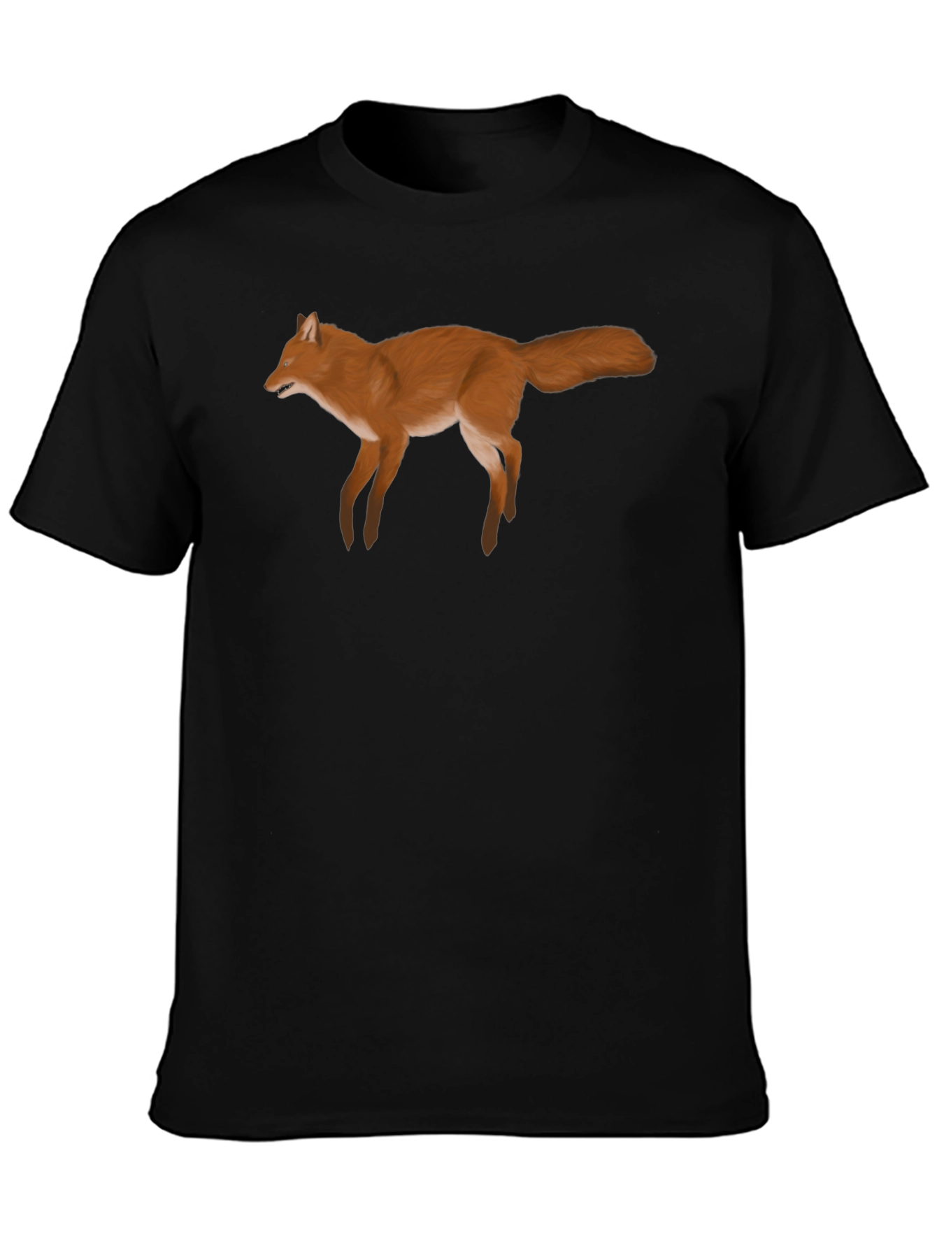 Fox Graphic Tee - Stylish Black T-Shirt