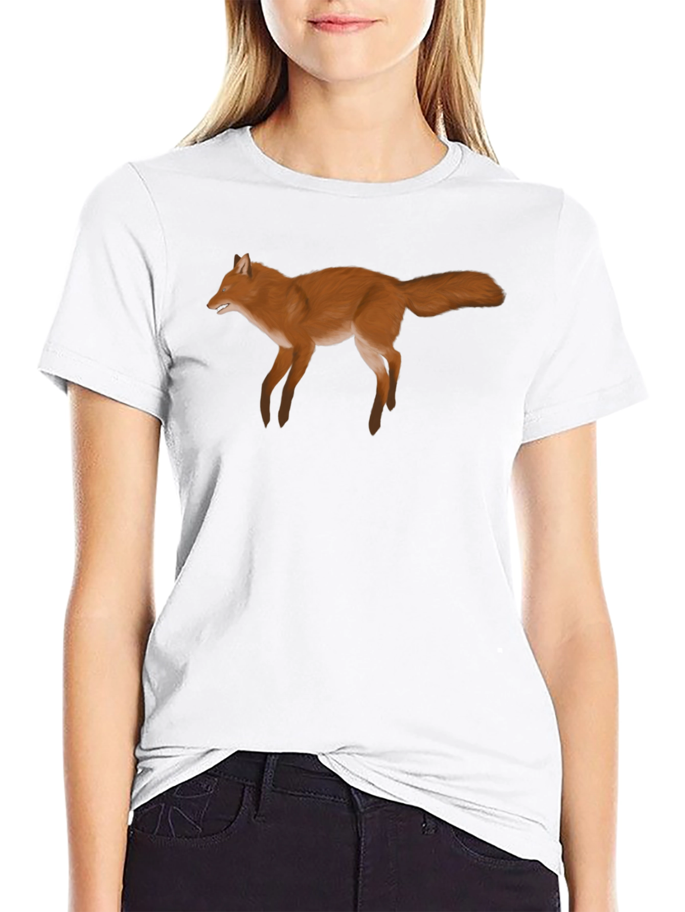 Fox Graphic Tee - Stylish Black T-Shirt