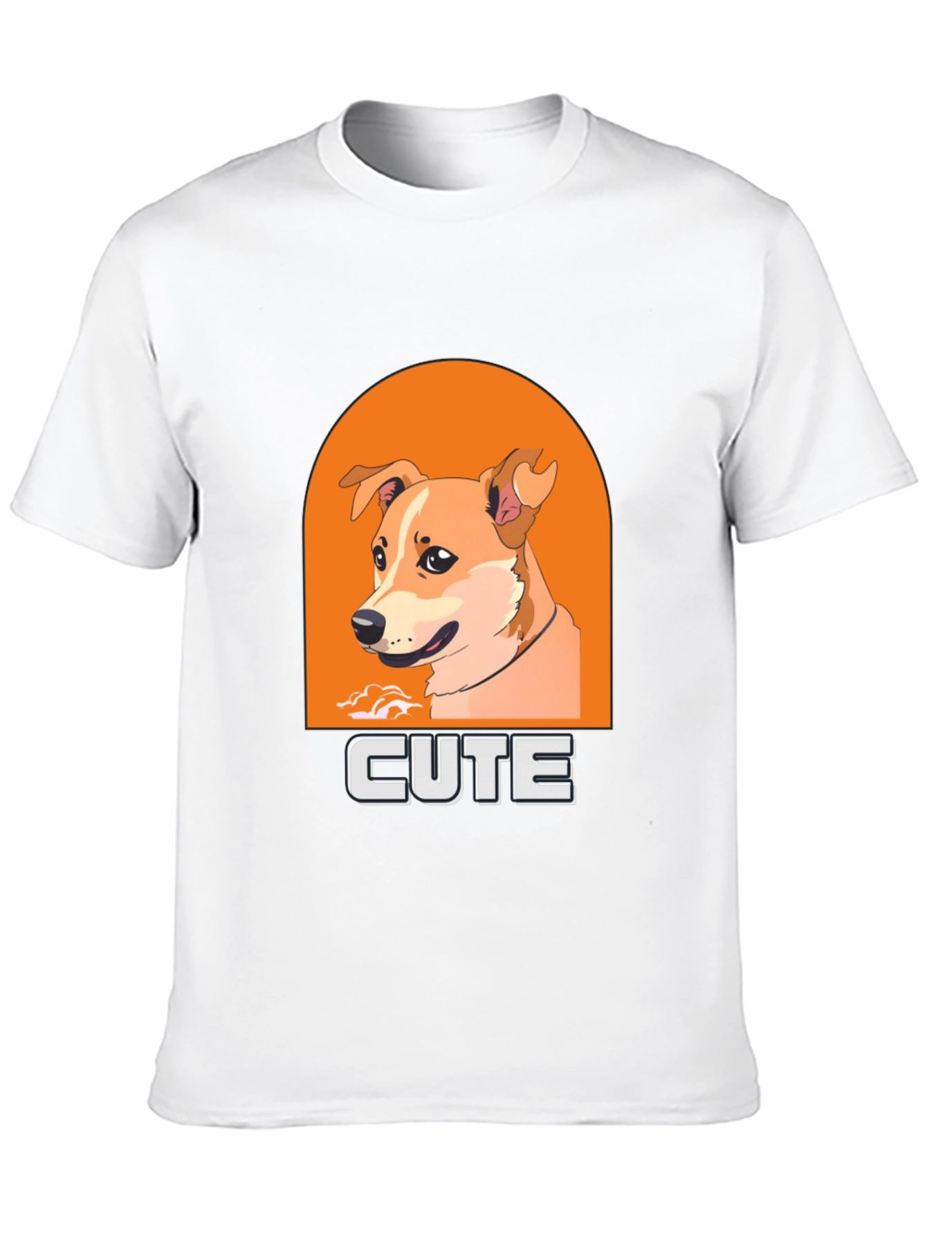 Cute Dog Graphic T-Shirt - Mens Black Tee