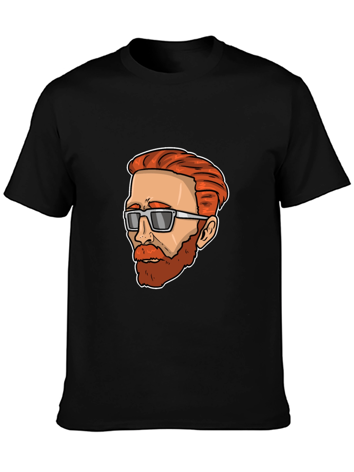 Cool Cartoon Van Gogh Black Tee
