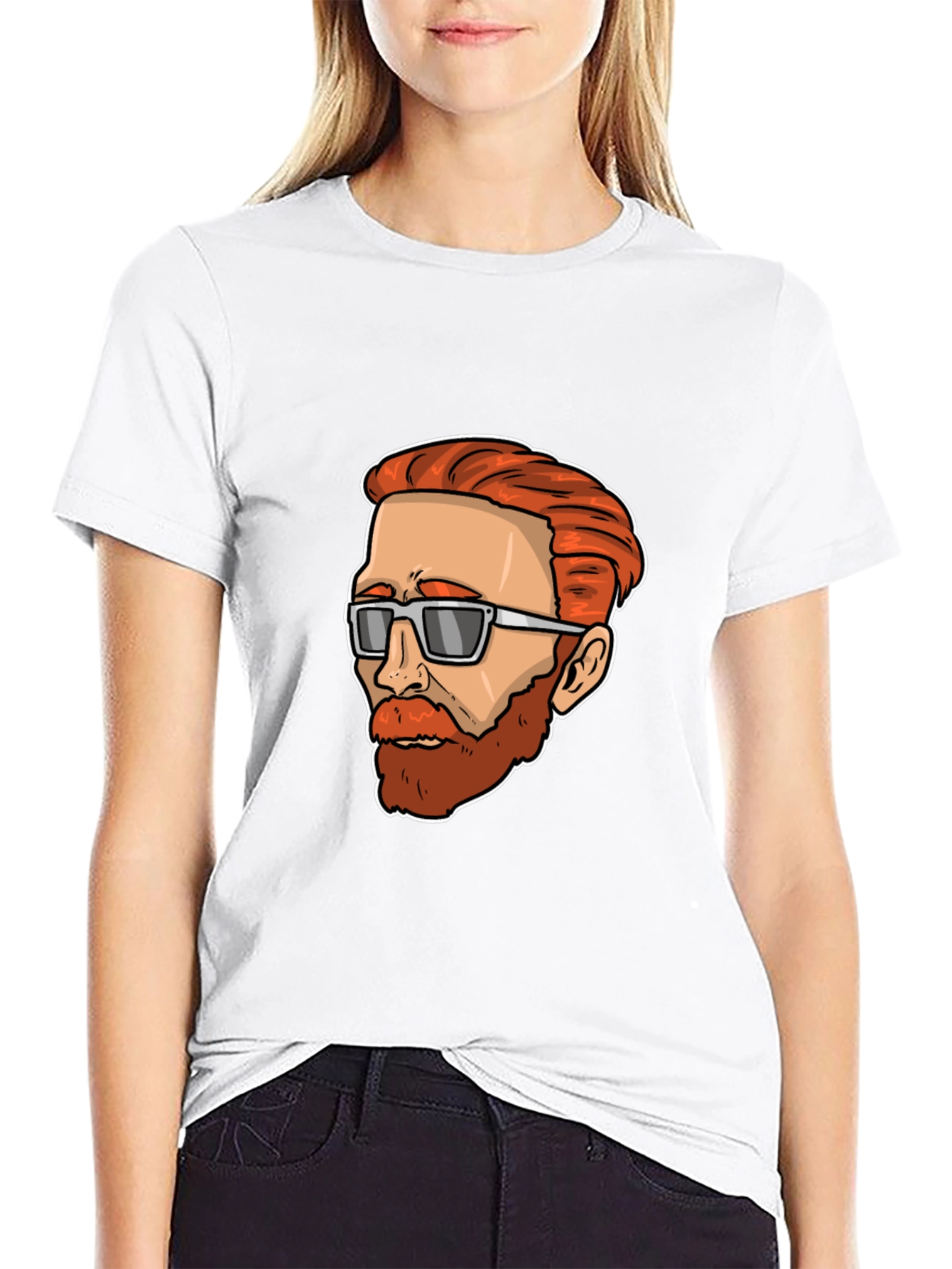 Cool Cartoon Van Gogh Black Tee
