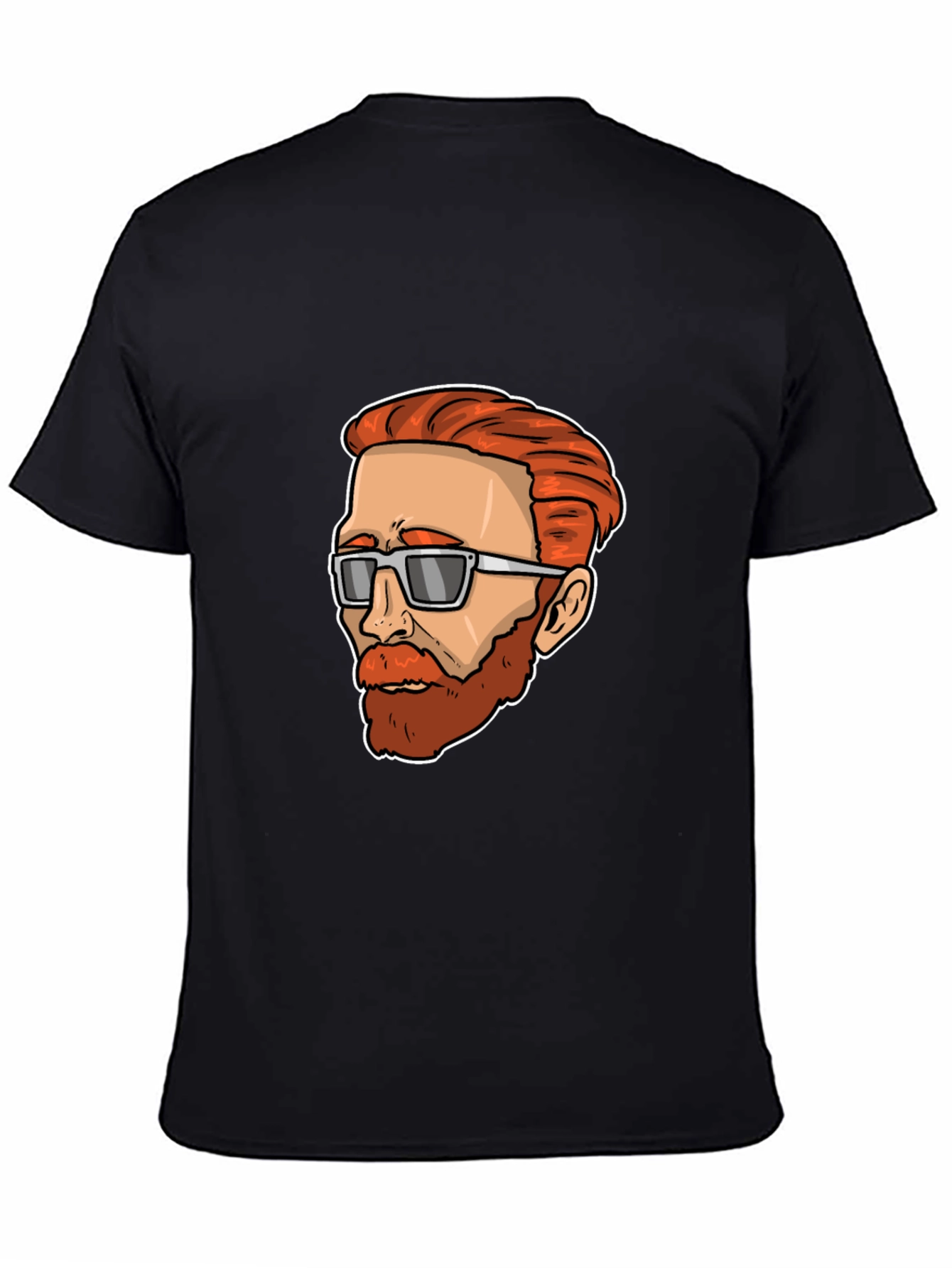 Cool Cartoon Van Gogh Black Tee