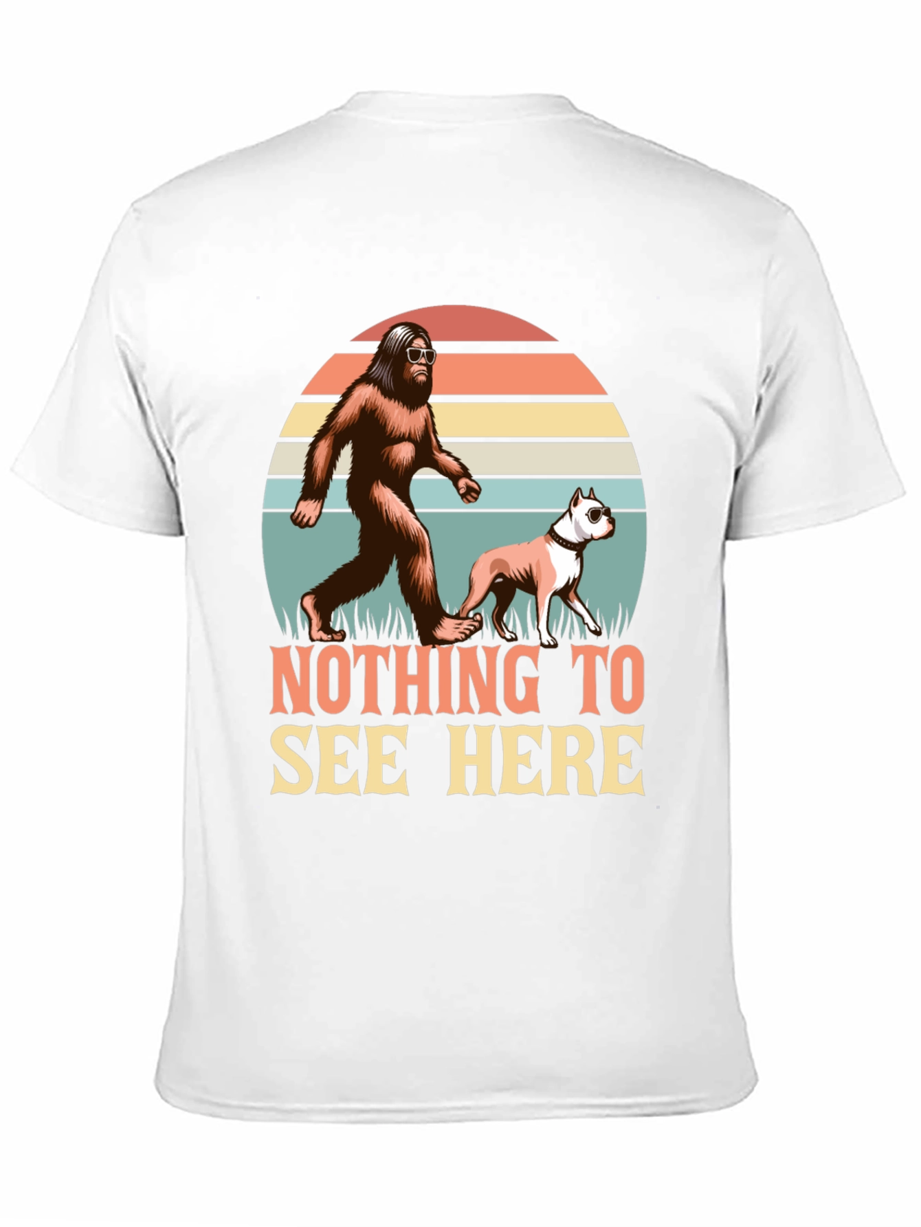 Nothing to See Here Bigfoot & Dog Graphic Tee