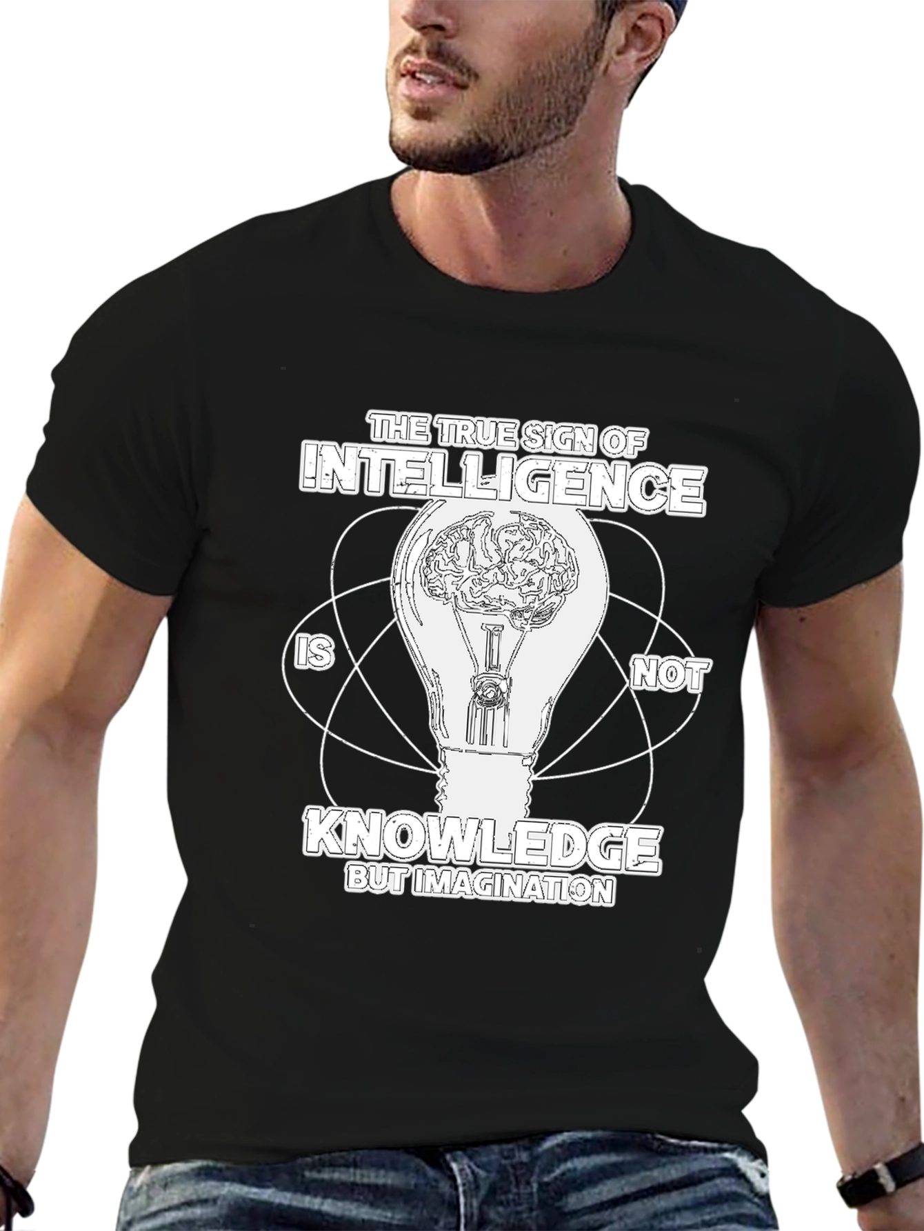 Intelligence Imagination Black T-Shirt