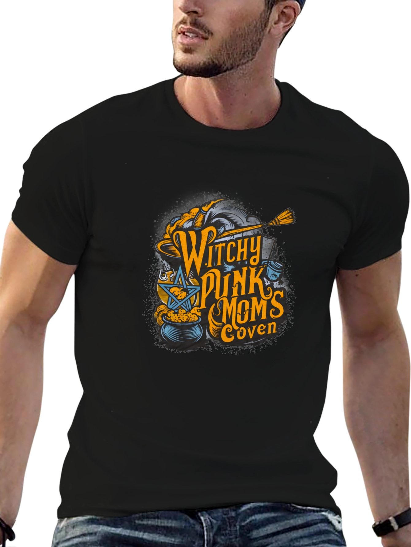 Witchy Punk Moms Coven Black T-Shirt