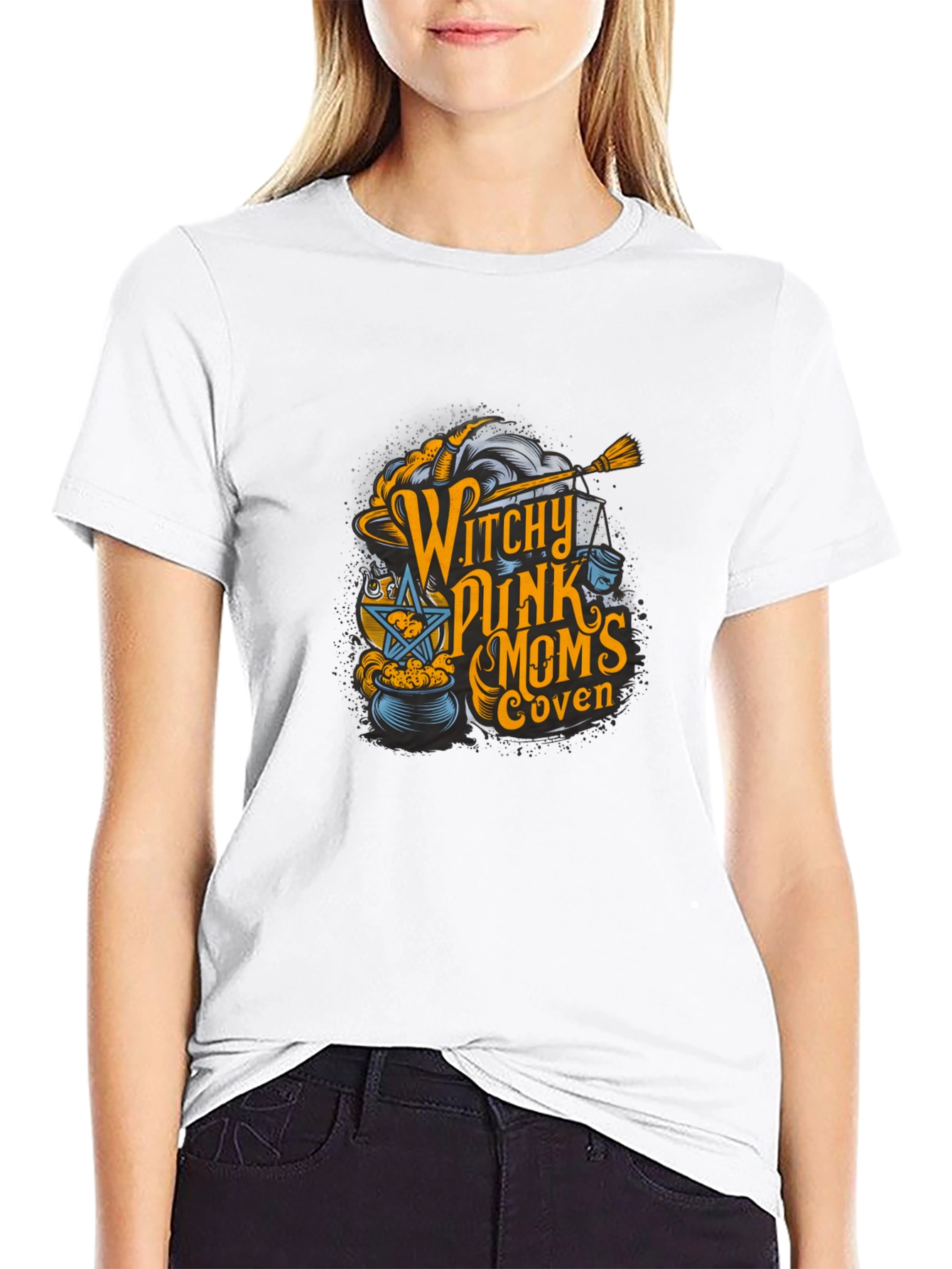 Witchy Punk Moms Coven Black T-Shirt