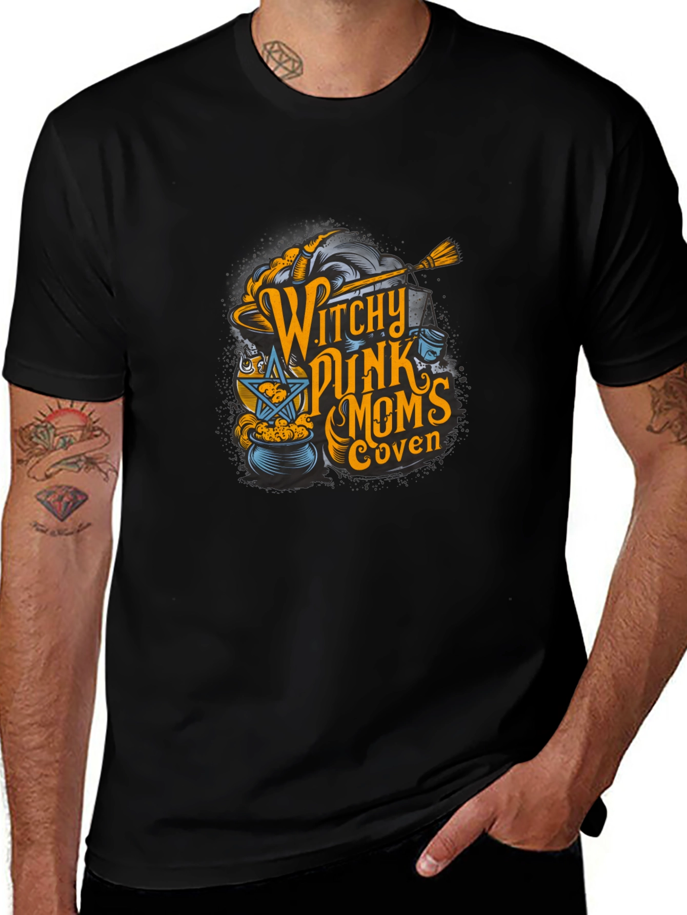 Witchy Punk Moms Coven Black T-Shirt