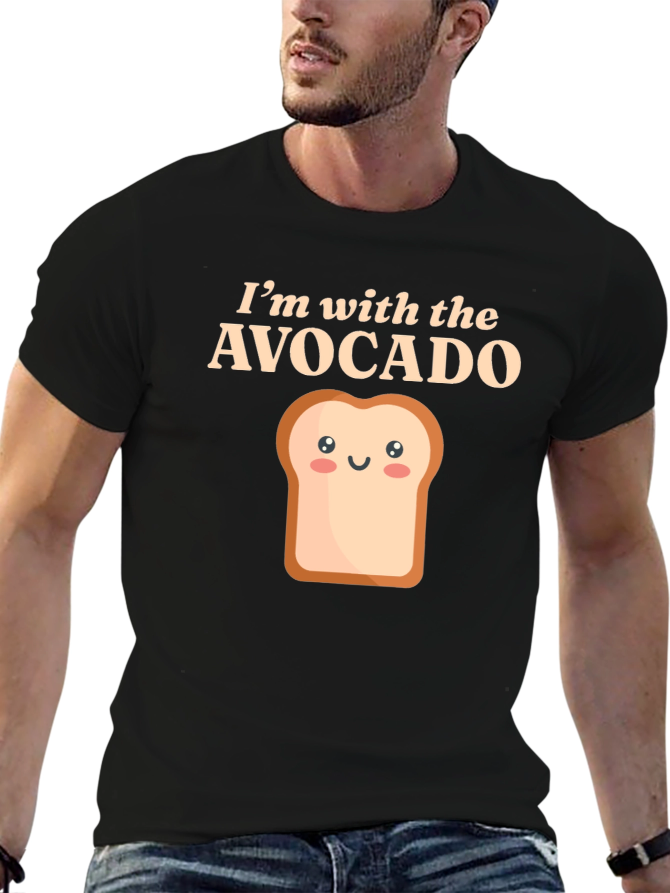 Im with the Avocado Toast Funny Graphic Tee
