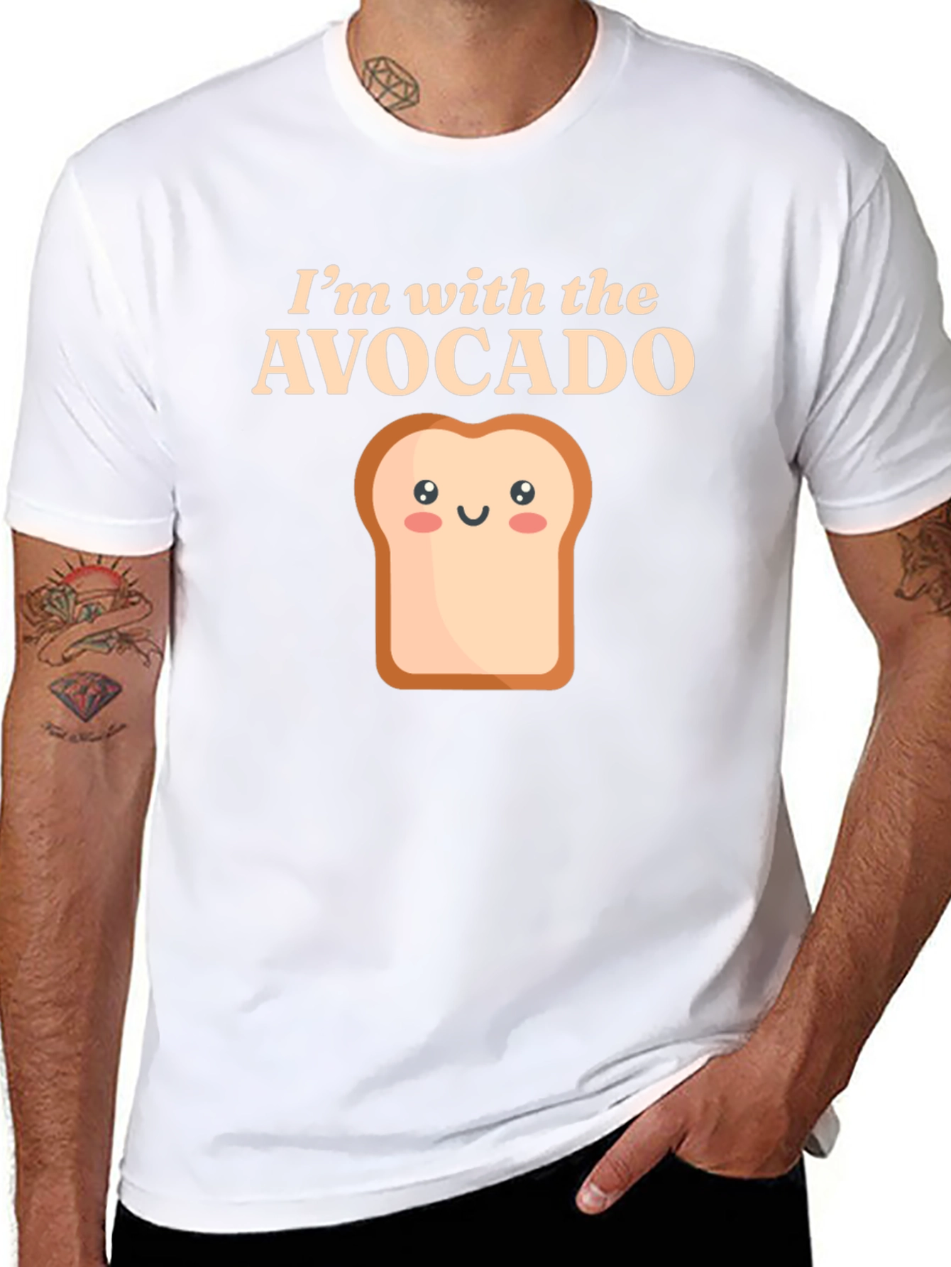 Im with the Avocado Toast Funny Graphic Tee