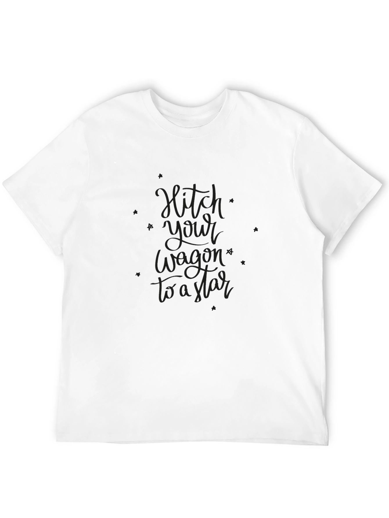 Hitch Your Wagon to a Star Black T-Shirt