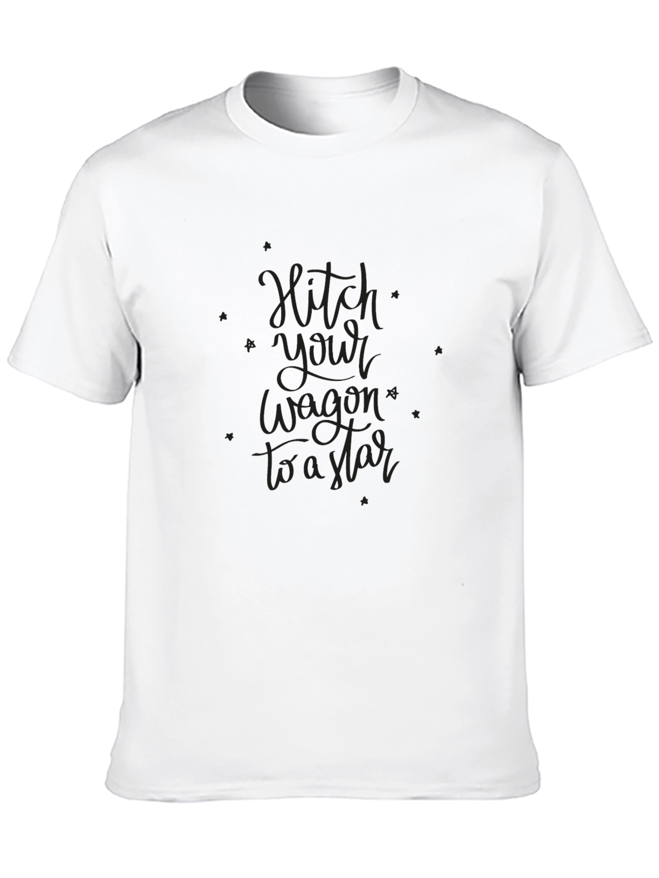 Hitch Your Wagon to a Star Black T-Shirt