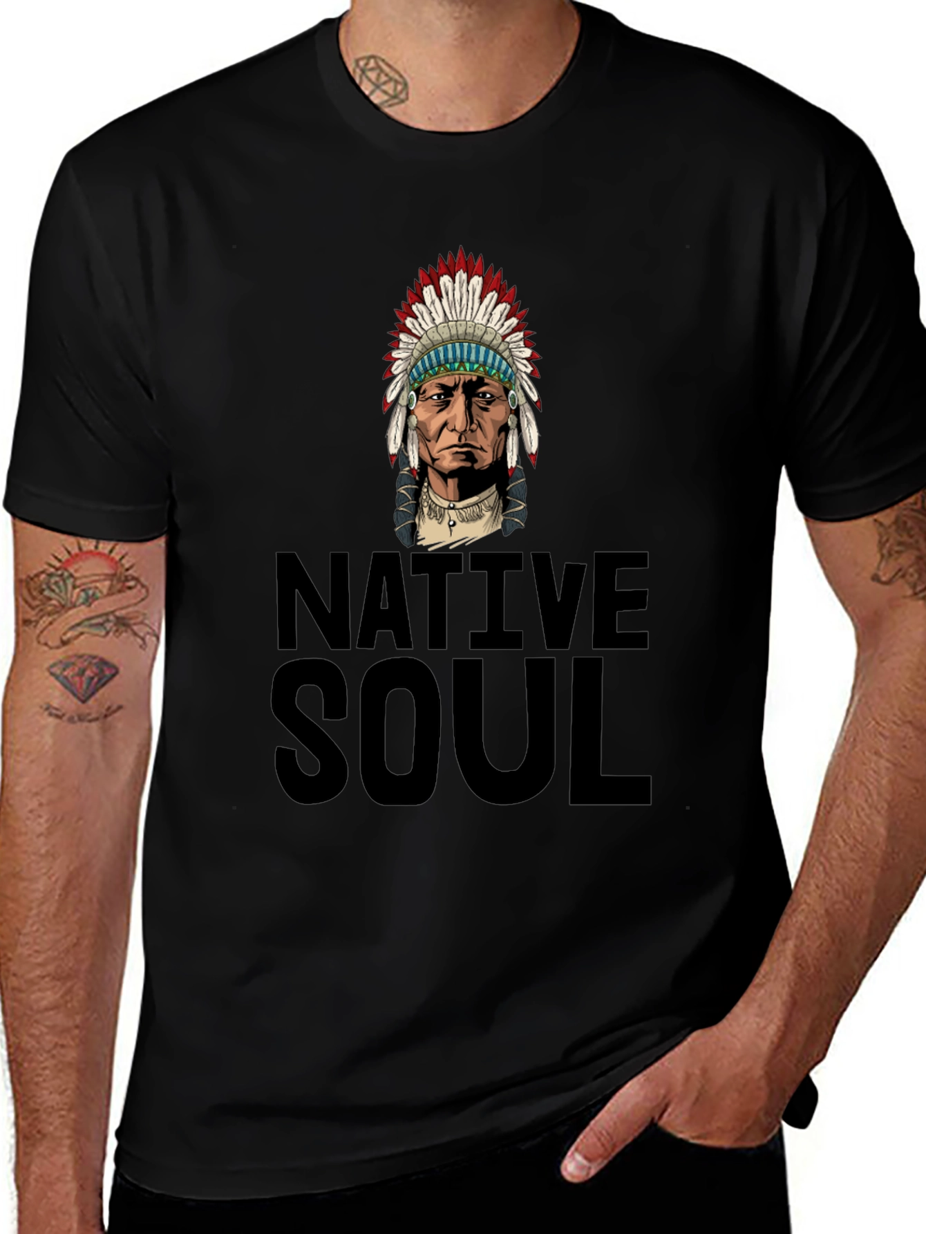 Native Soul Graphic Tee - Black