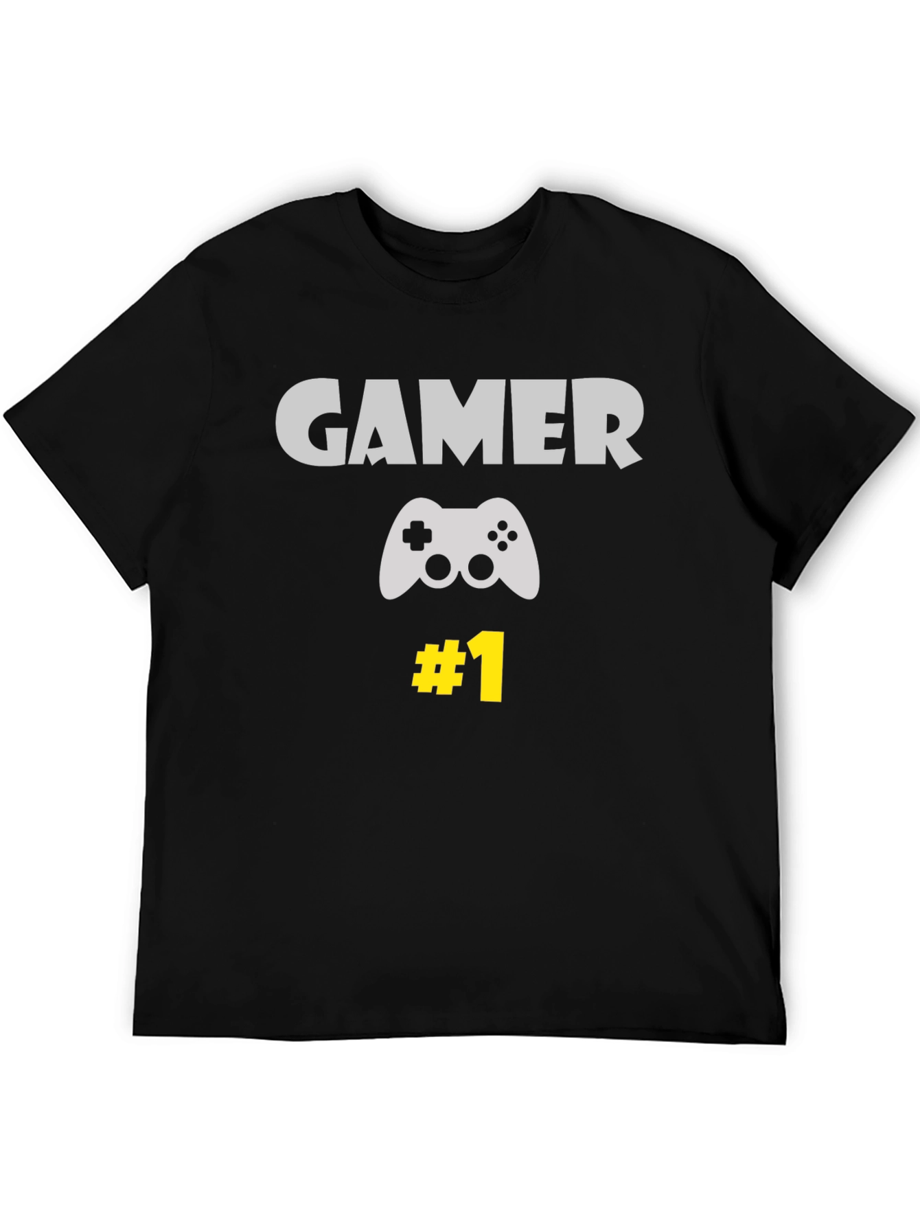 Gamer #1 Black T-Shirt - Controller Design