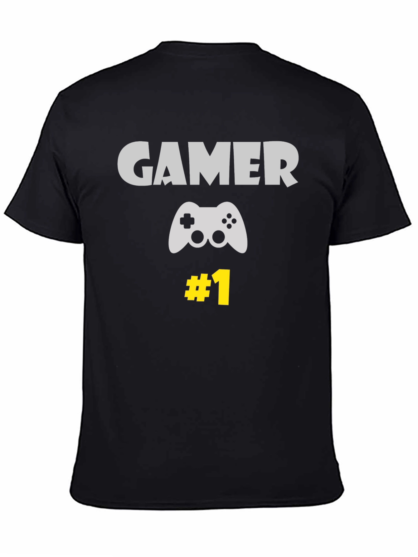 Gamer #1 Black T-Shirt - Controller Design