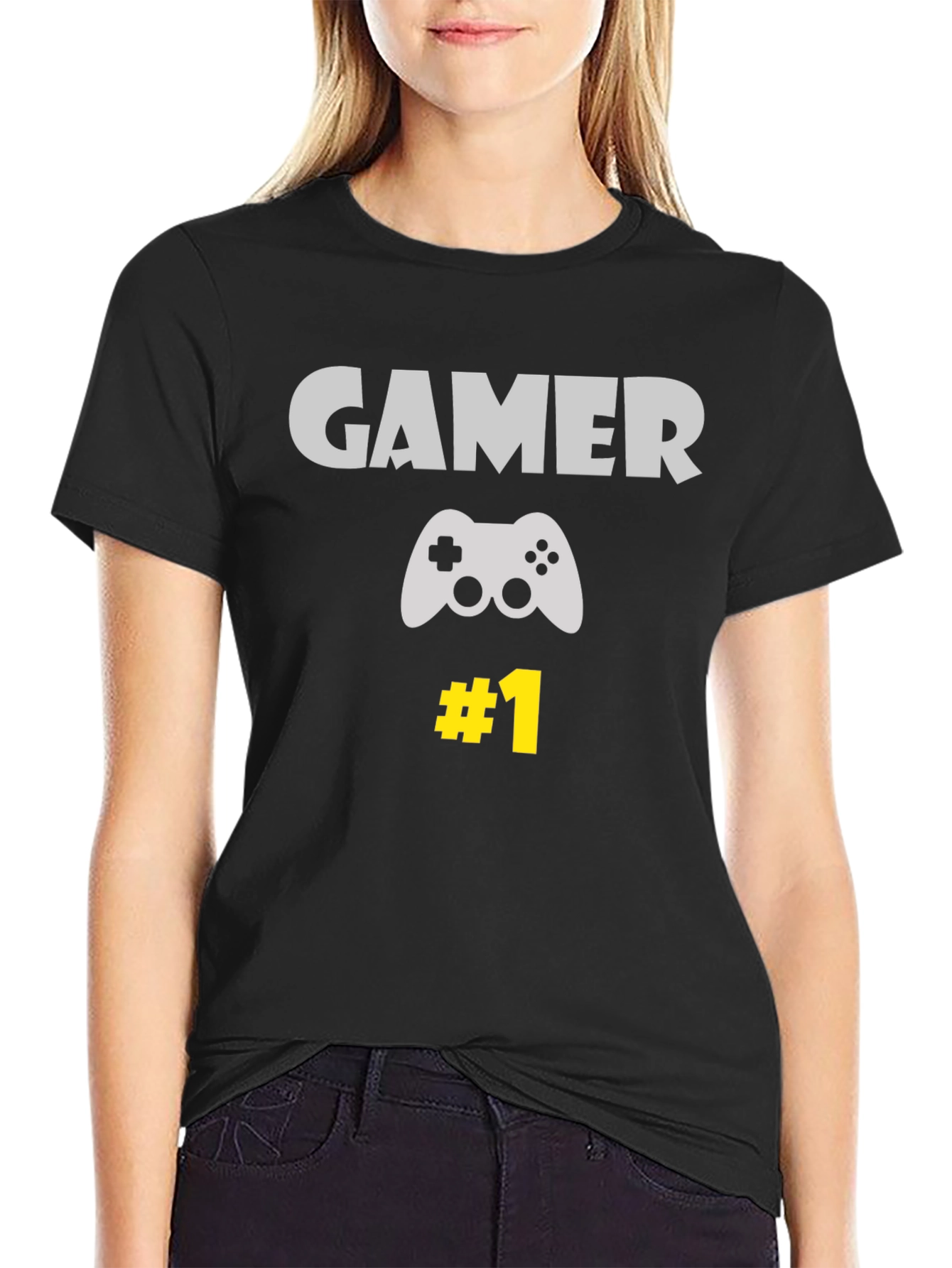 Gamer #1 Black T-Shirt - Controller Design