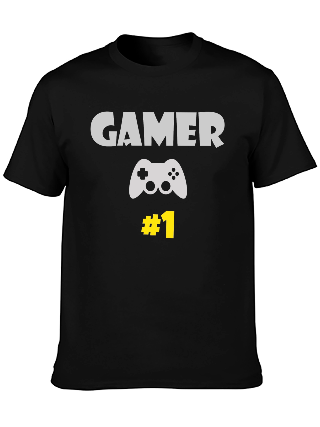 Gamer #1 Black T-Shirt - Controller Design