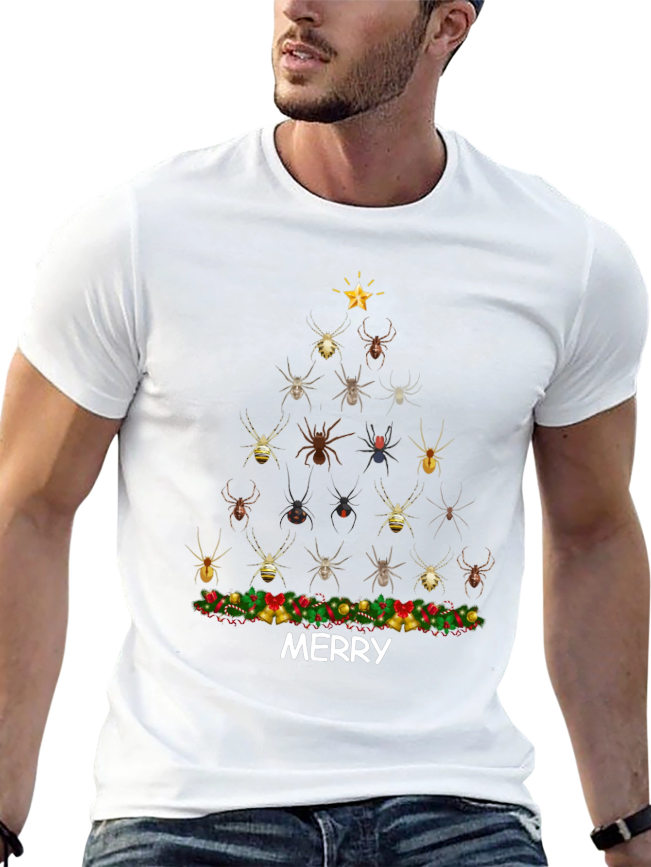 Spider Christmas Tree Graphic Tee