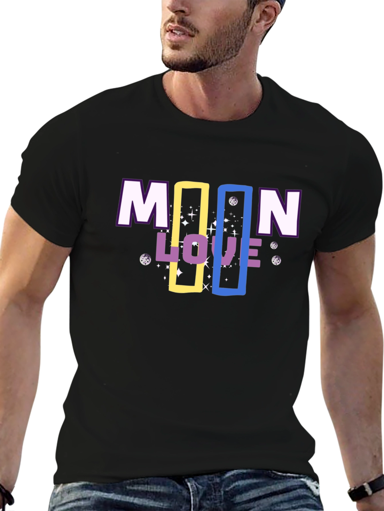 Moon Love Graphic Tee - Trendy Print