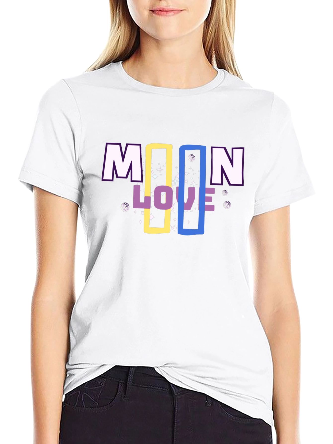 Moon Love Graphic Tee - Trendy Print