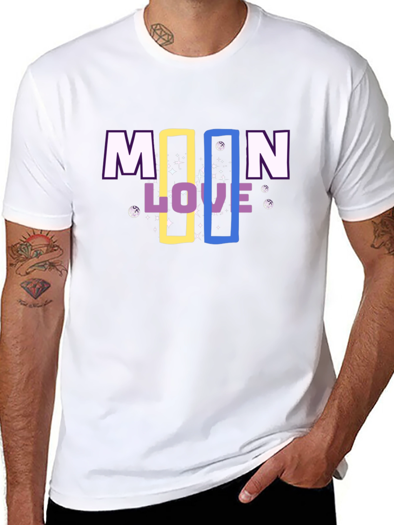 Moon Love Graphic Tee - Trendy Print