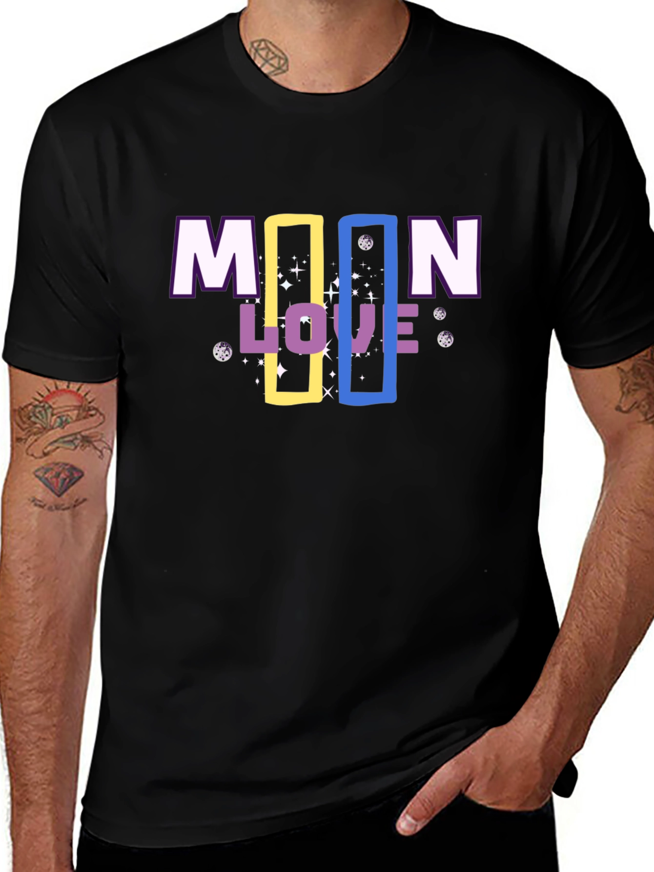Moon Love Graphic Tee - Trendy Print