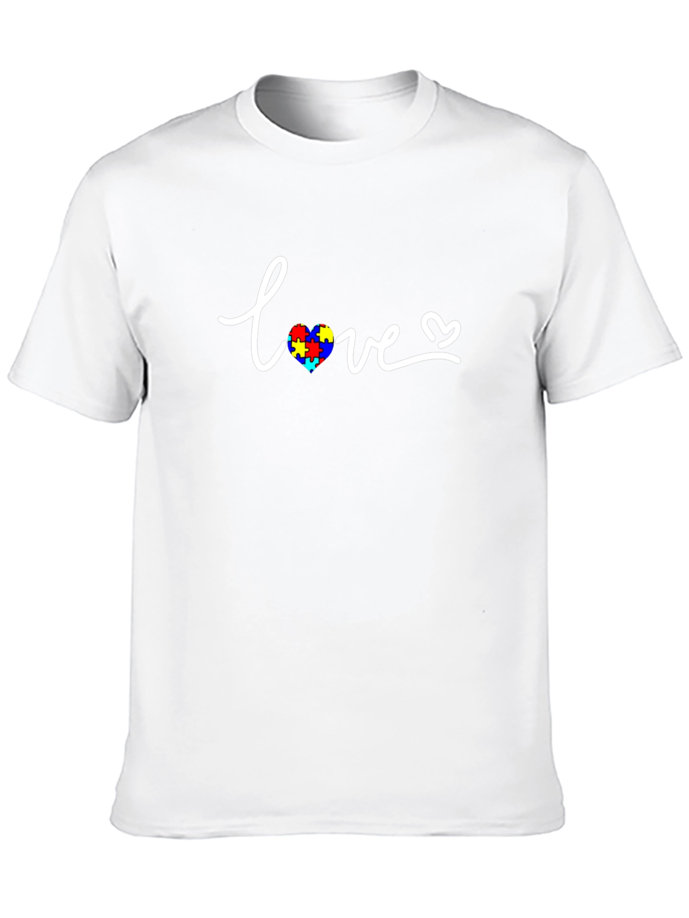 Love Autism Awareness Puzzle Heart T-Shirt