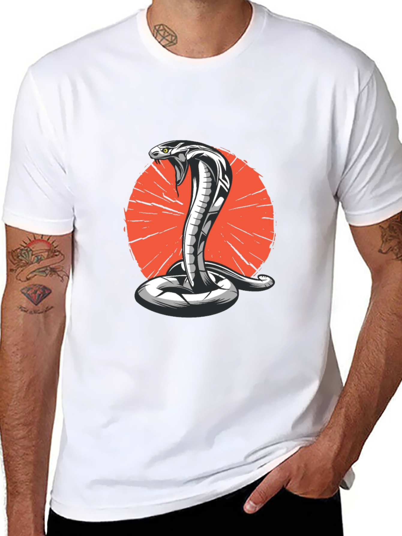Cobra Graphic Tee - Bold Snake Design