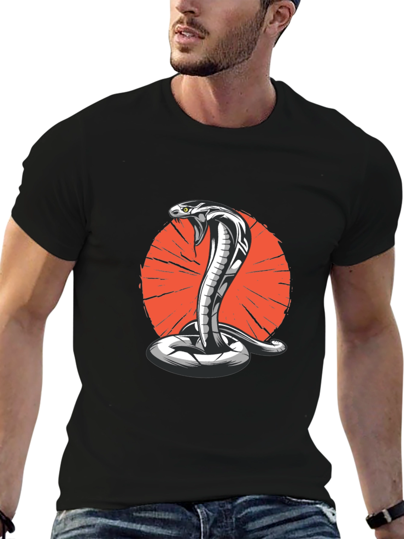 Cobra Graphic Tee - Bold Snake Design